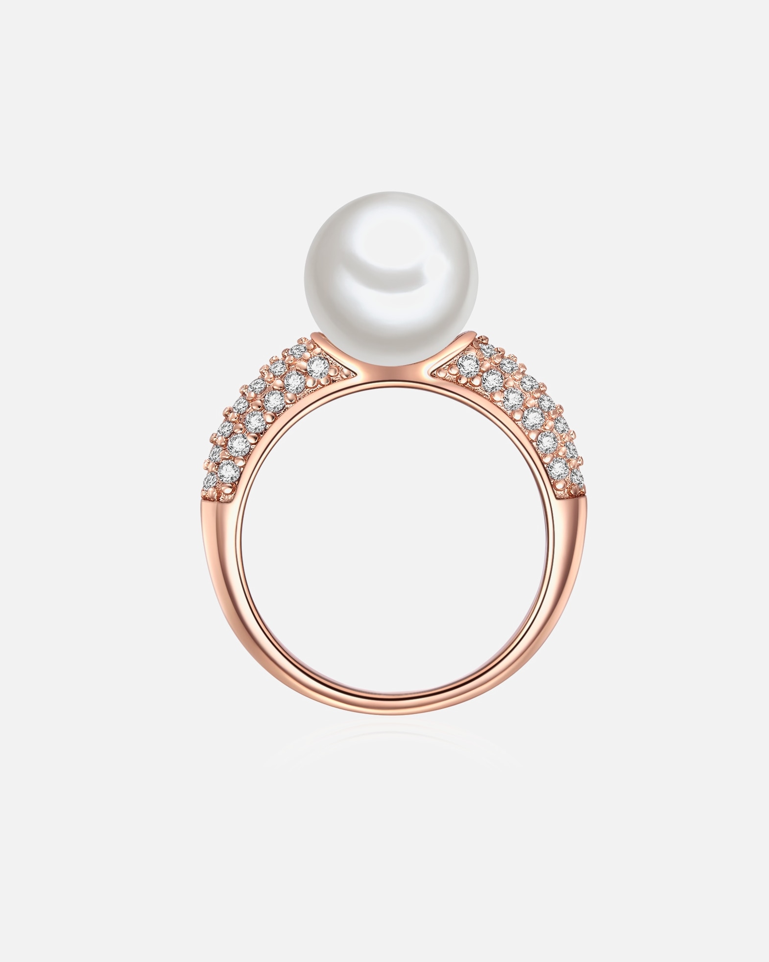 Bague pour Femme Lulu & Jane Bague en Laiton en Or rose 54