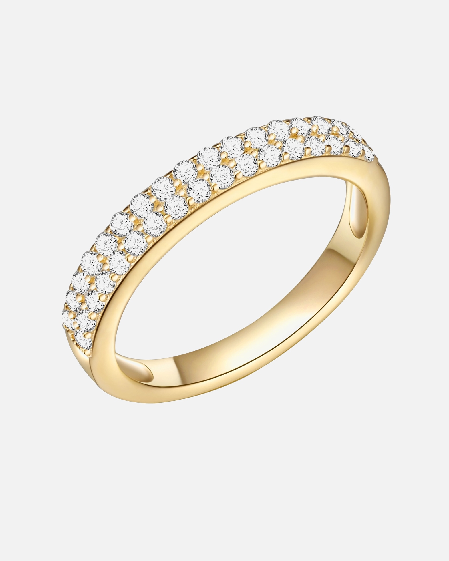 Bague pour Femme Rafaela Donata Bague en argent Argent sterling Oxyde de zirconium (CZ) en Or jaune 58