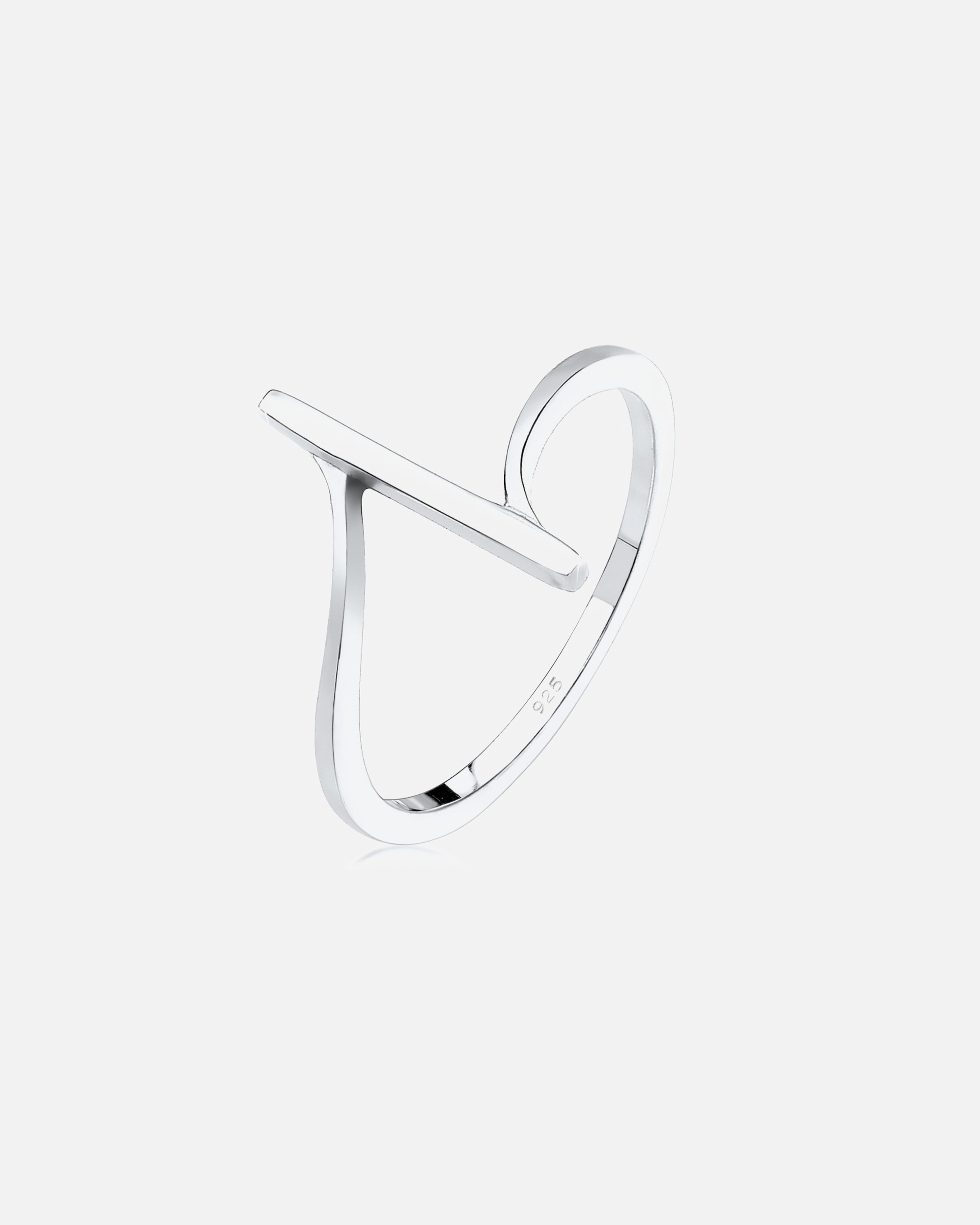 Bague pour Femme Elli Bague à ruban Géo Formes Cool Basic Minimal 925 Argent 52