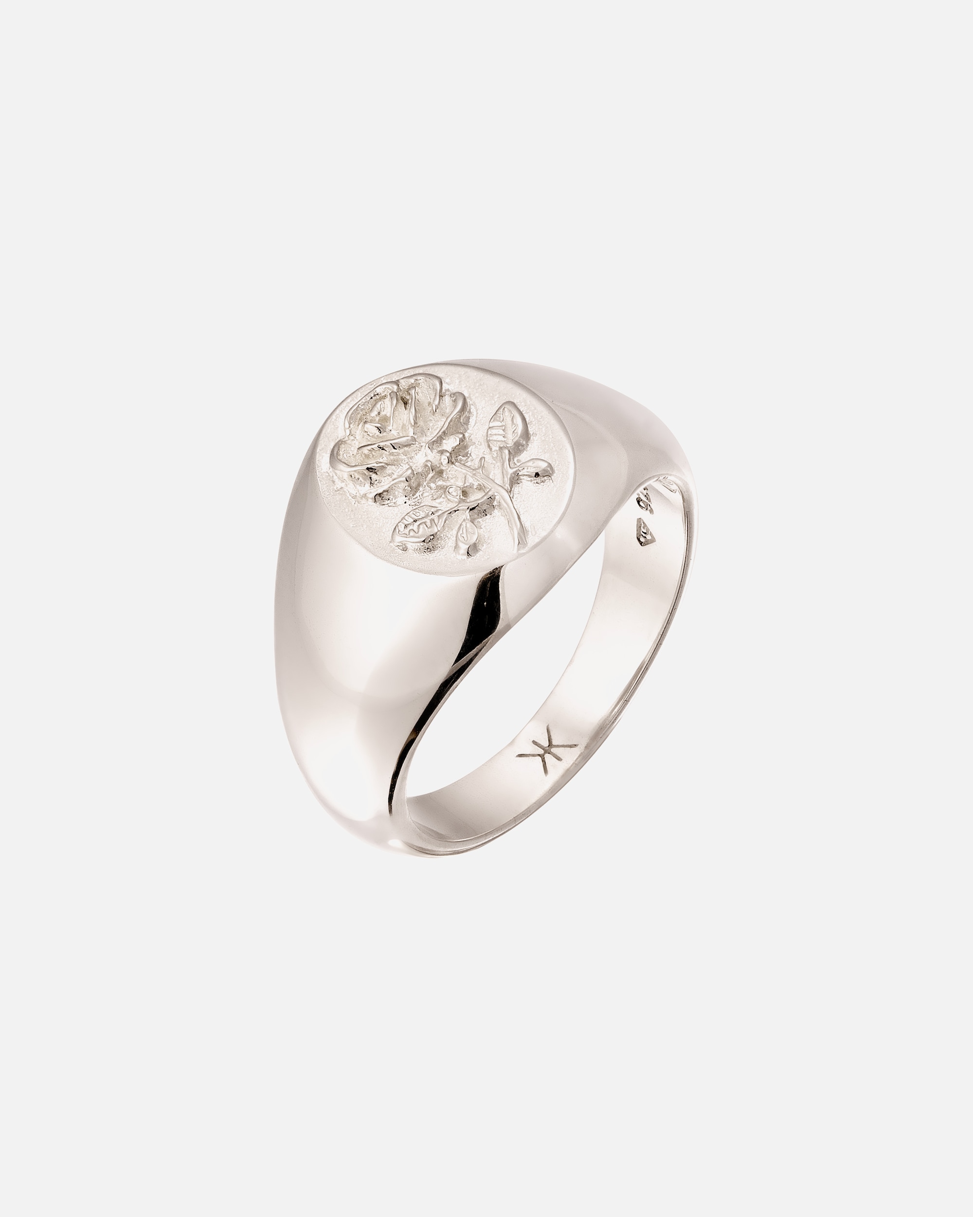 Bague pour Homme KUZZOI Bague Signet Rose 925 Sterling Silver 60