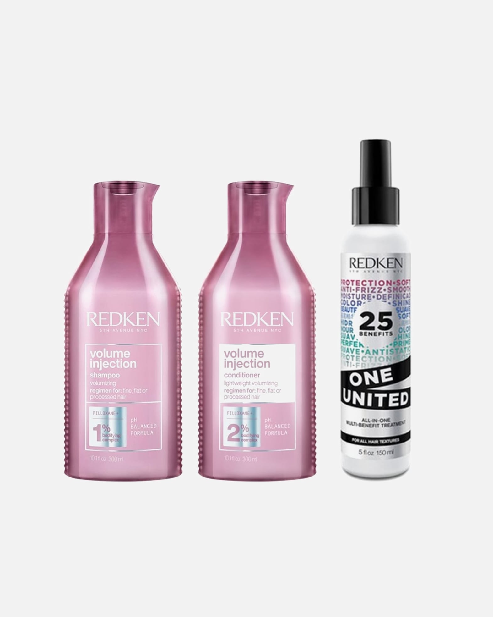 Coffret soin cheveux pour Femme Redken Volume Injection Coffret One United 1 pièce