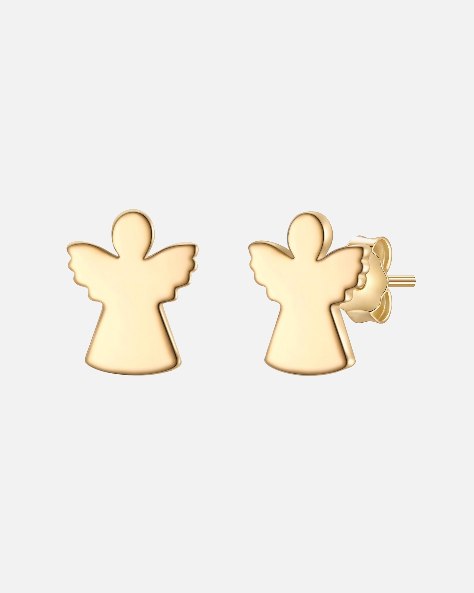 Boucles d'oreilles pour Femme Glanzstücke München Boucles d'oreilles Ange en Argent Sterling en or jaune 7,9 mm