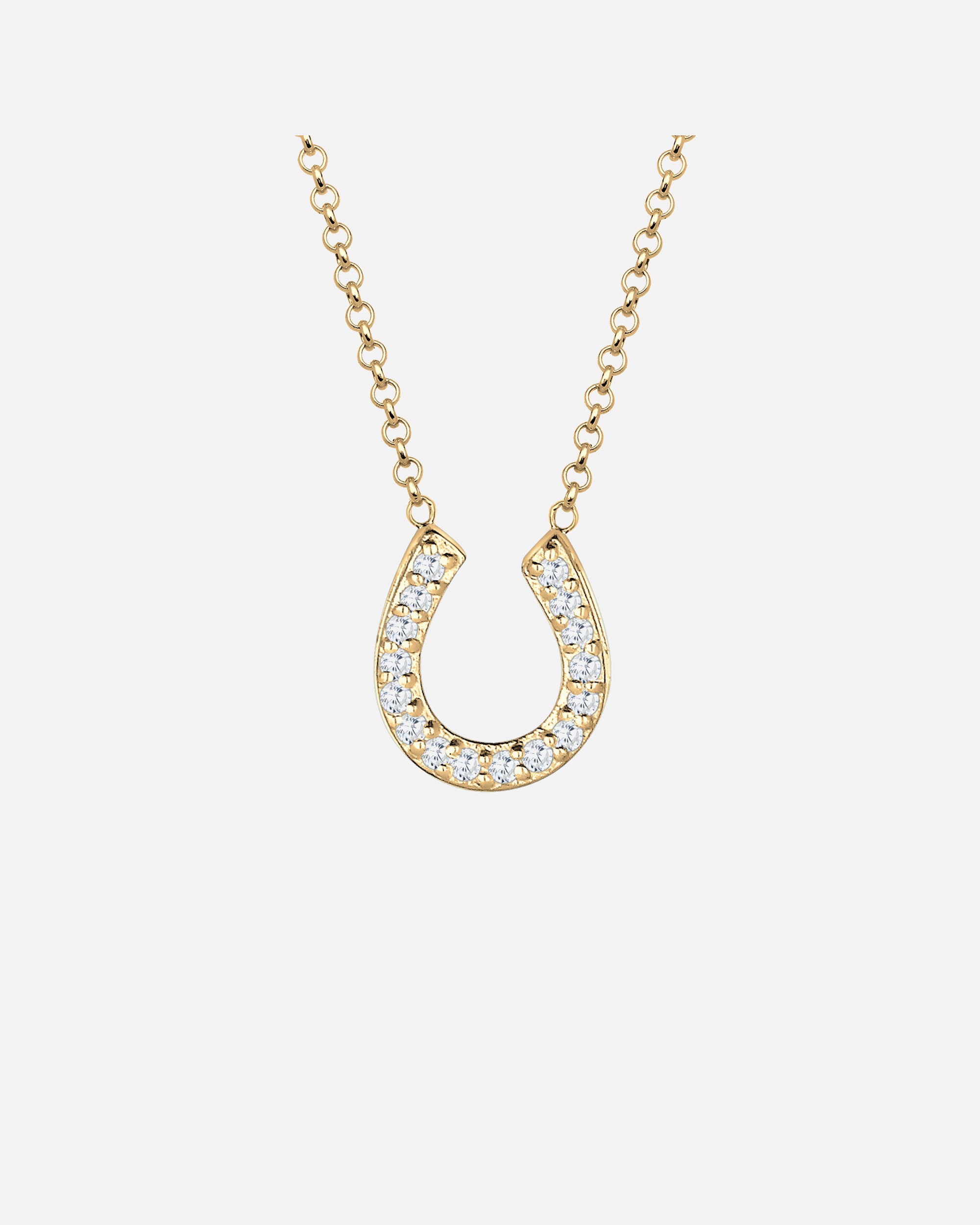 Collier pour Femme Elli Femmes Pendentif Fer à Cheval Talisman Chance avec Cristaux de Zirconium en Argent Sterling 925 45