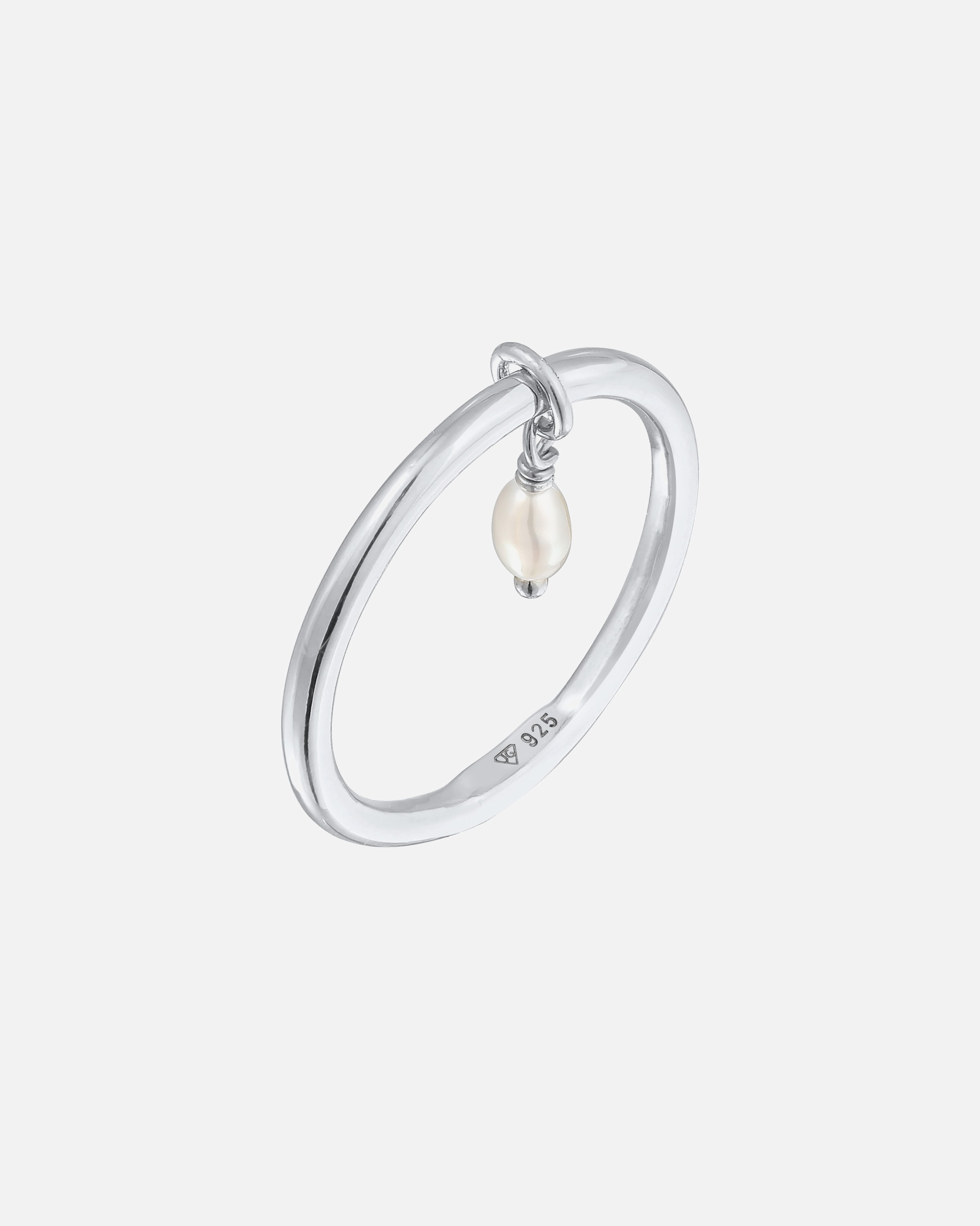 Bague pour Femme Elli Elli Ring Bandring Stapelring Perle Basic 925 Ring 56