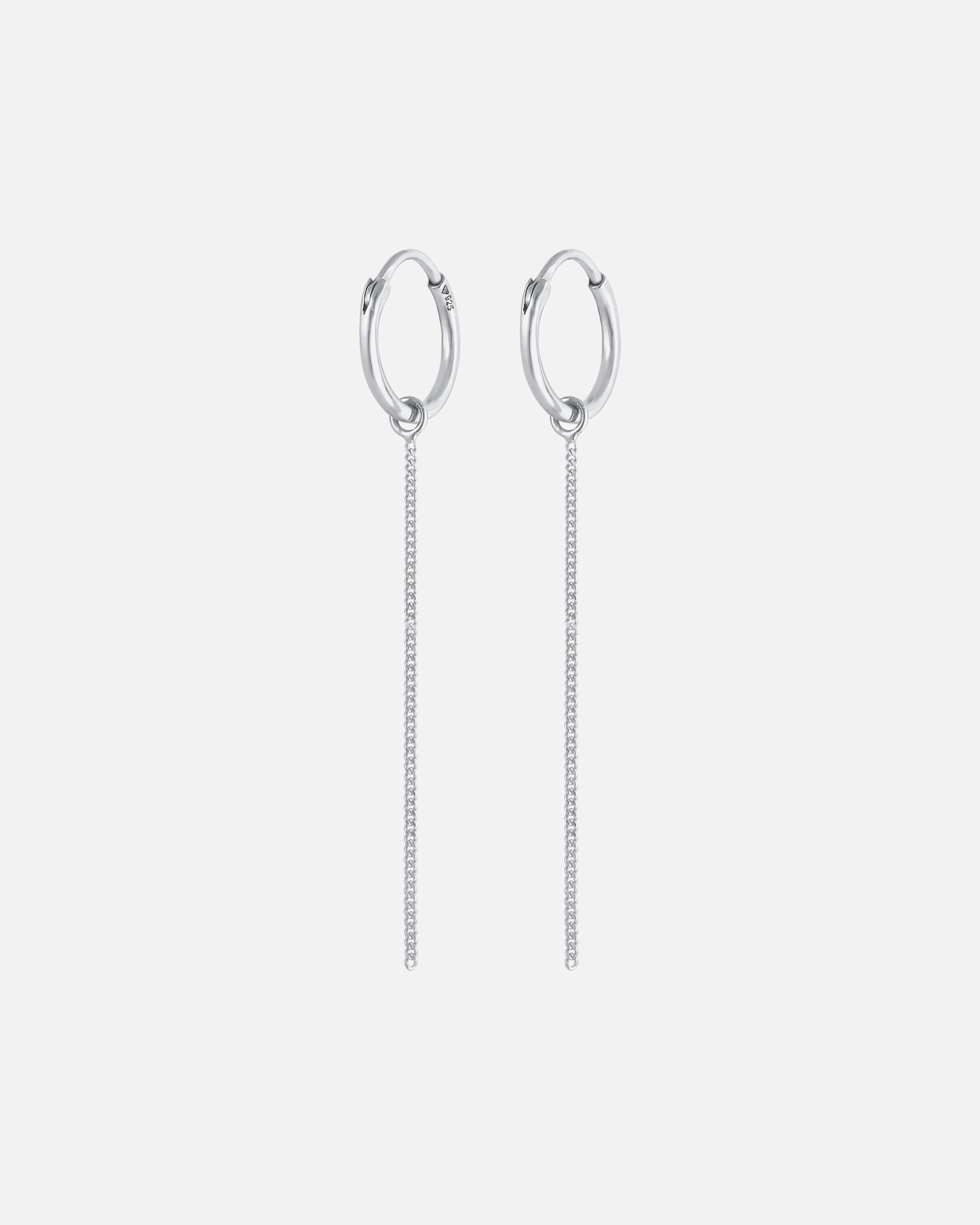 Boucles d'oreilles pour Femme Elli Boucles d'oreilles créoles pour dames Chaîne de cintre Tendance minimale en argent sterling 925 silberfarben