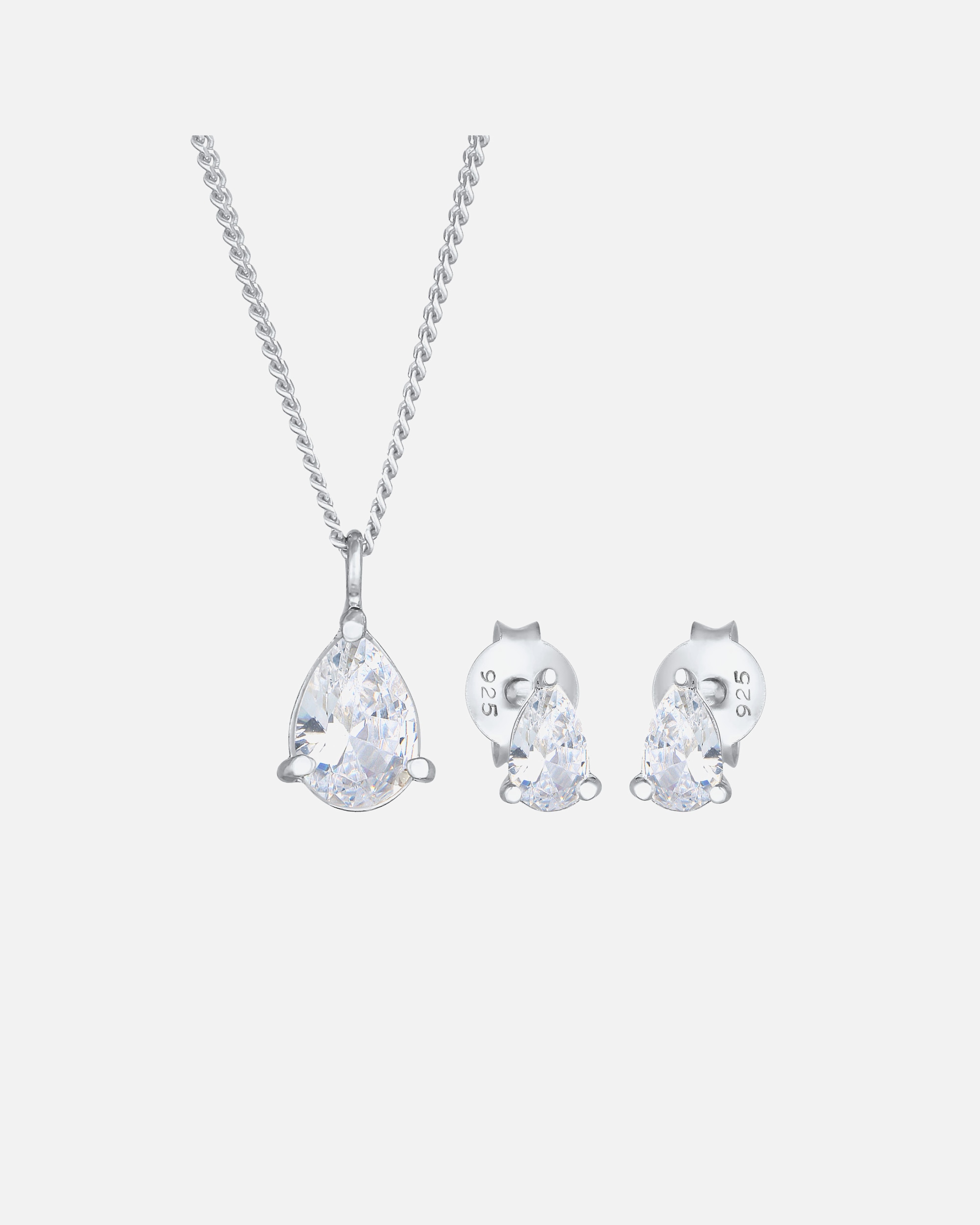 Bijoux pour Femme Elli Clous d'oreilles pendentif pour dames avec pierres de zircone en argent sterling 925 silberfarben