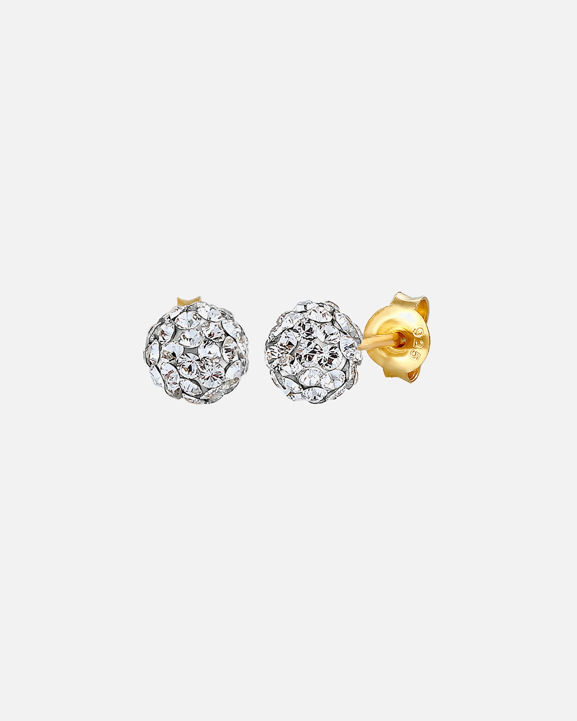 Boucles d'oreilles pour Femme Elli Femmes Clous d'oreilles Boule Élégant avec Cristaux en Argent Sterling 925 goldfarben
