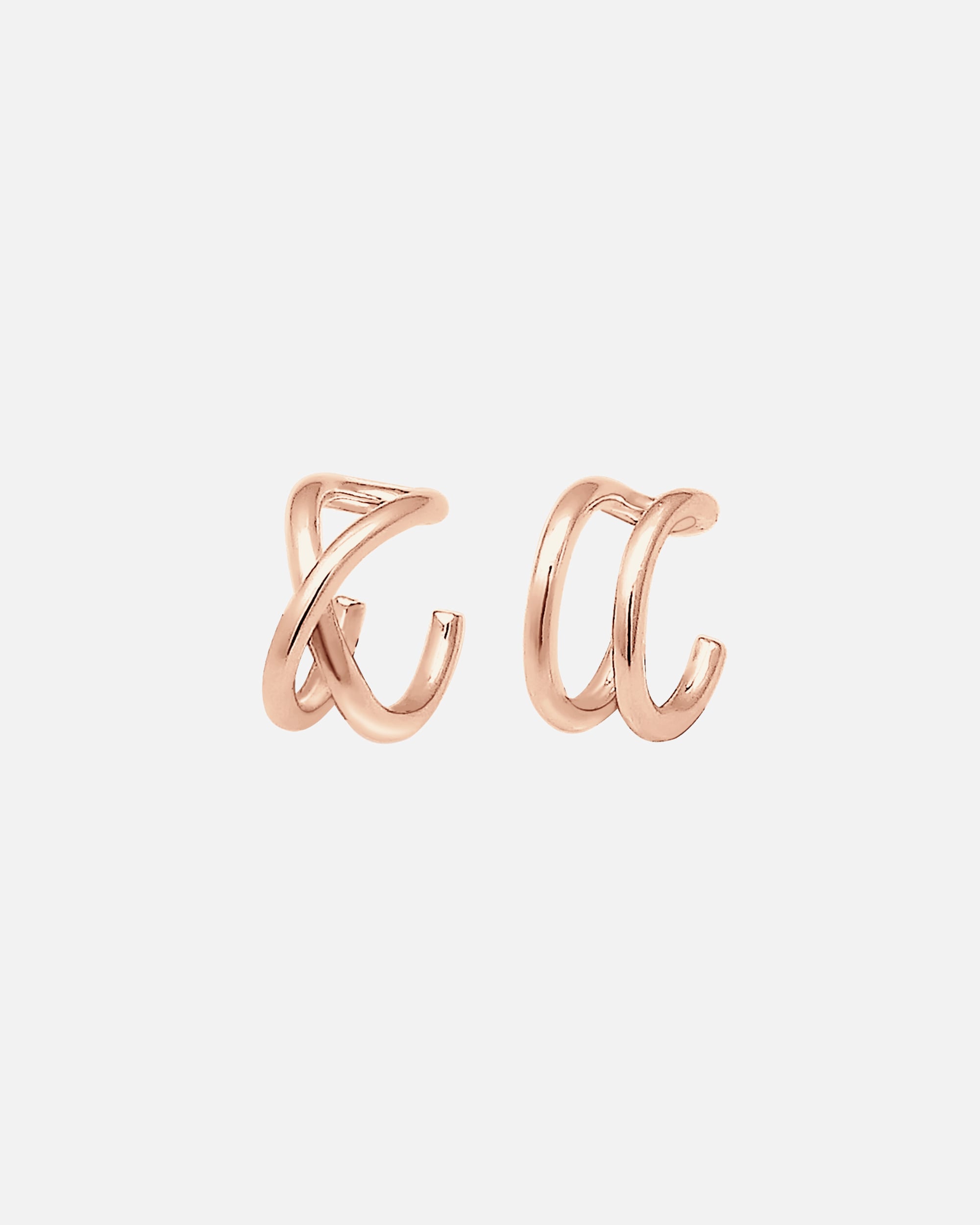 Boucles d'oreilles pour Femme Elli Earcuff Pince Set Géo Basique Minimal 925 Argent rosefarben
