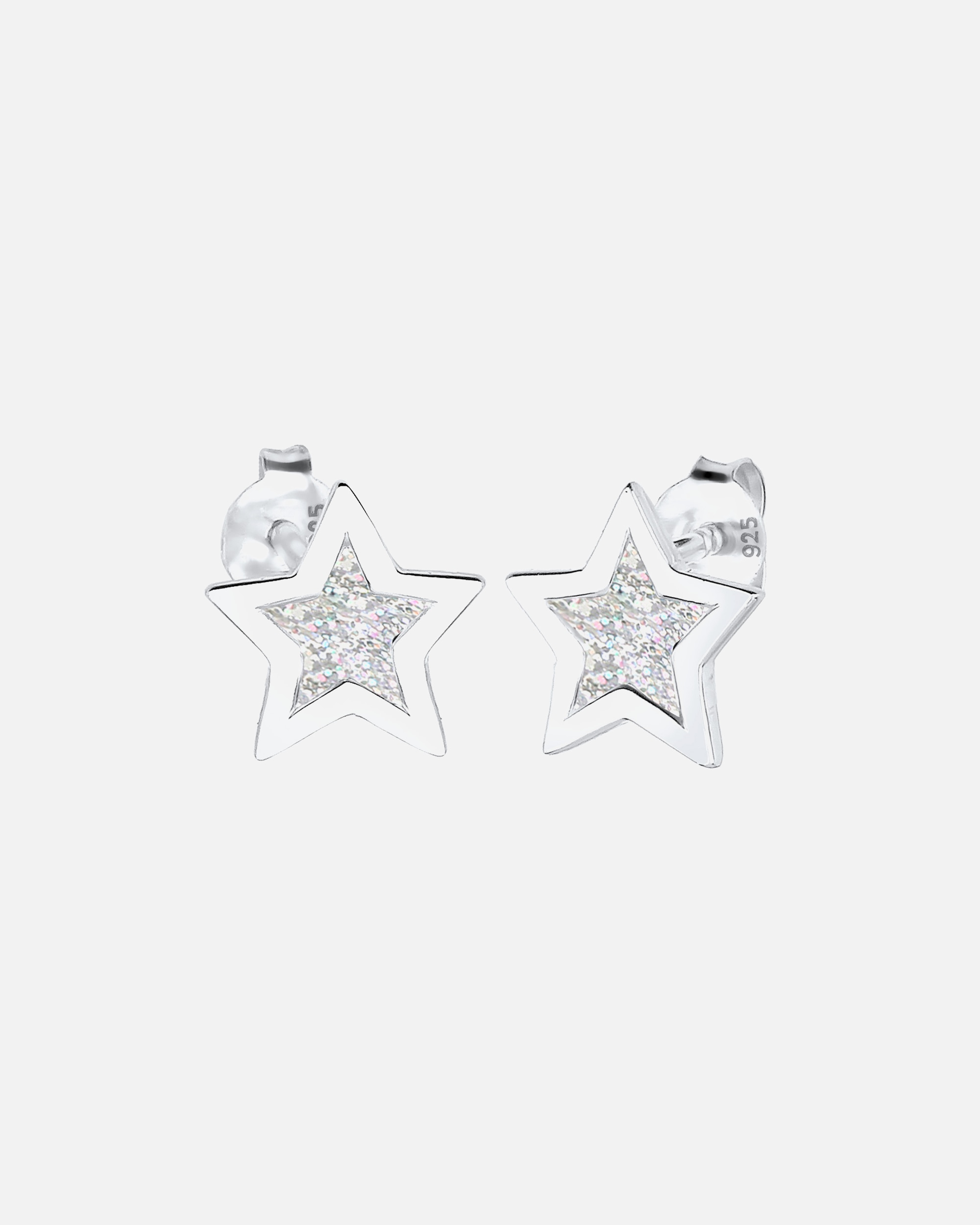 Boucles d'oreilles pour Femme Étoile Tendance Astro Basic 925 Argent Gris
