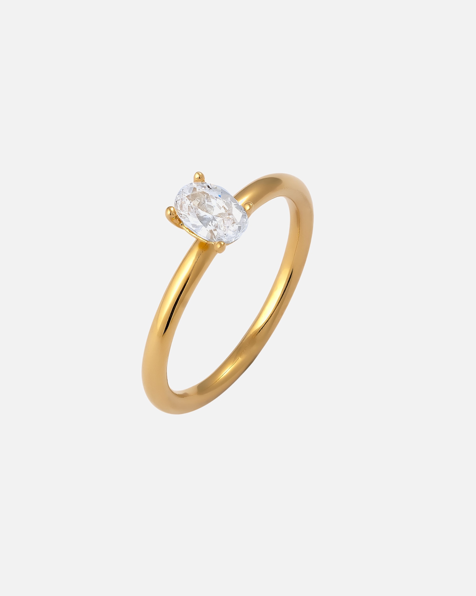 Bague pour Femme Elli Bague ovale Zirconia Blanc 925 Sterling Silver 54