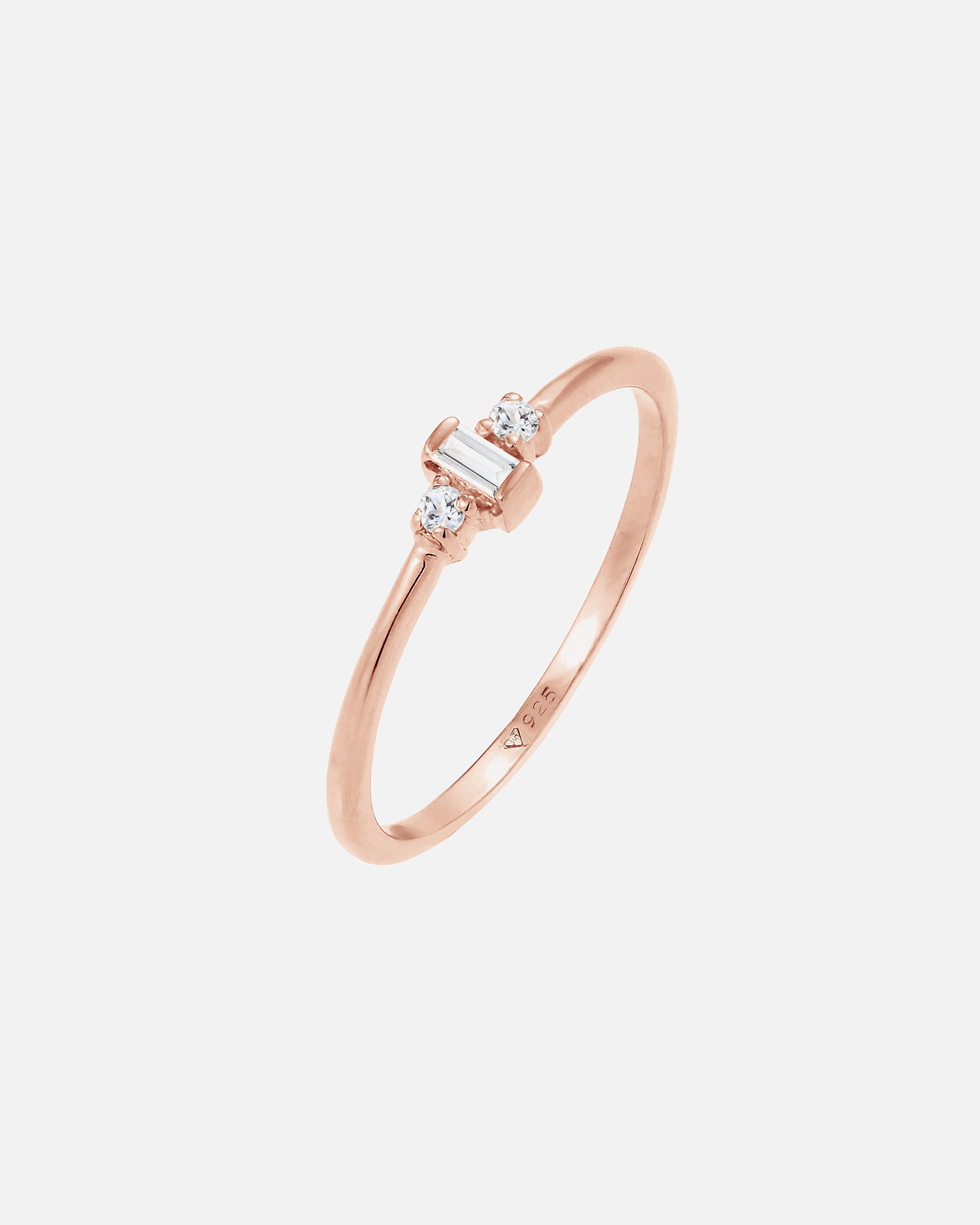 Bague pour Femme Elli PREMIUM Topaze Pierres précieuses fiançailles 925 Argent Plaqué Or 54