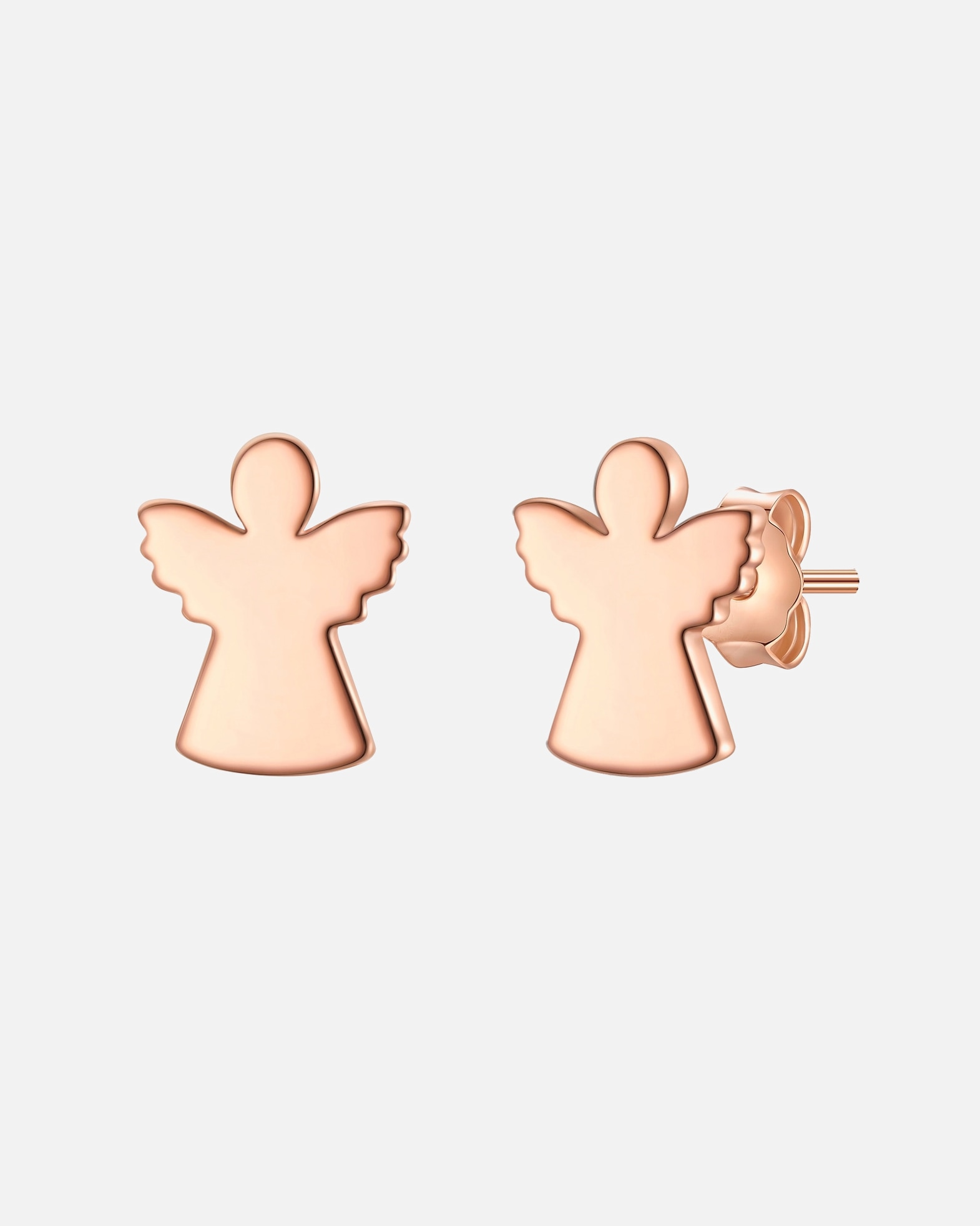 Boucles d'oreilles pour Femme Glanzstücke München Boucles d'oreilles Ange en Argent Sterling en or rose 7,9 mm
