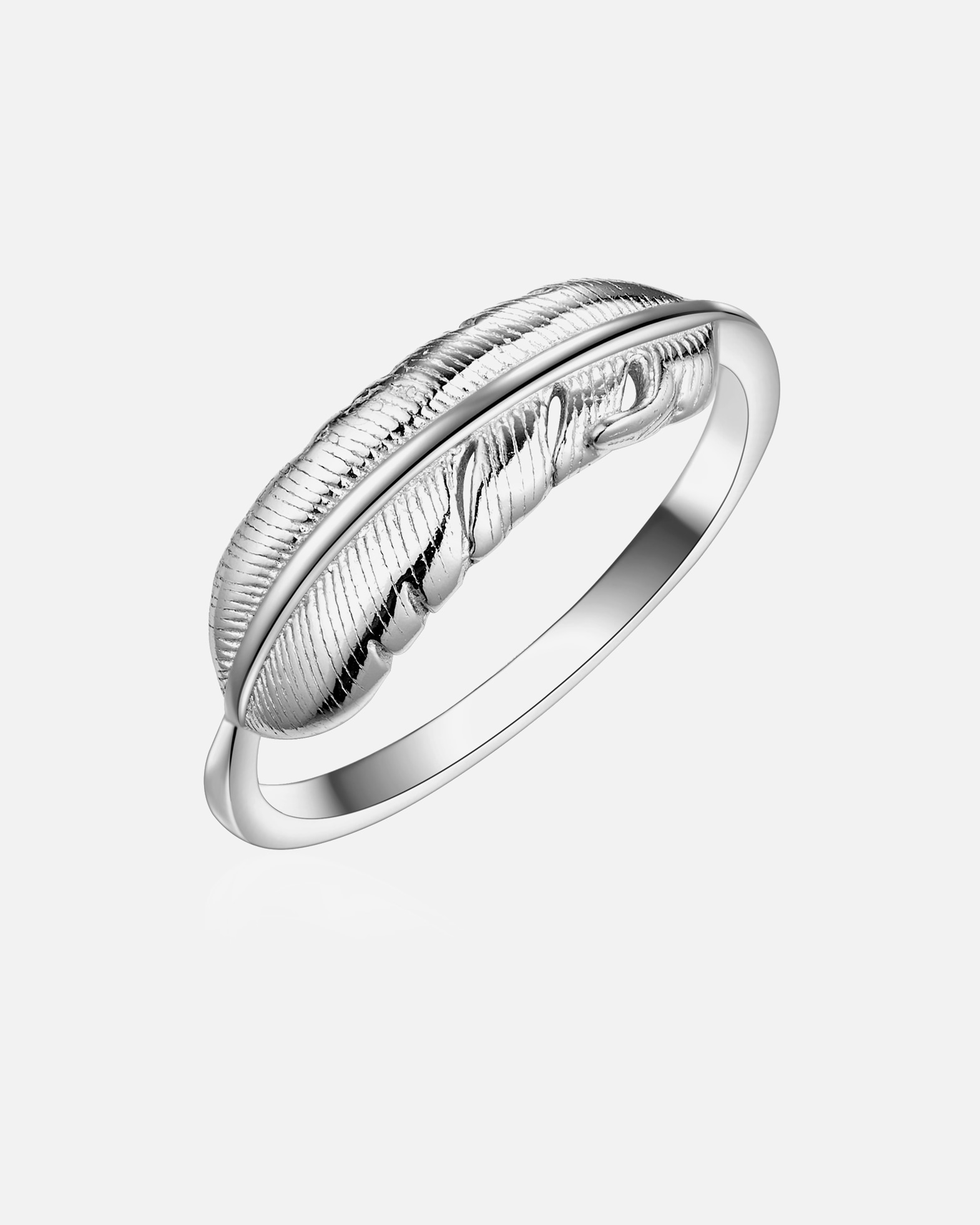Bague pour Femme Rafaela Donata Bague Plume en Argent sterling en Argent 56