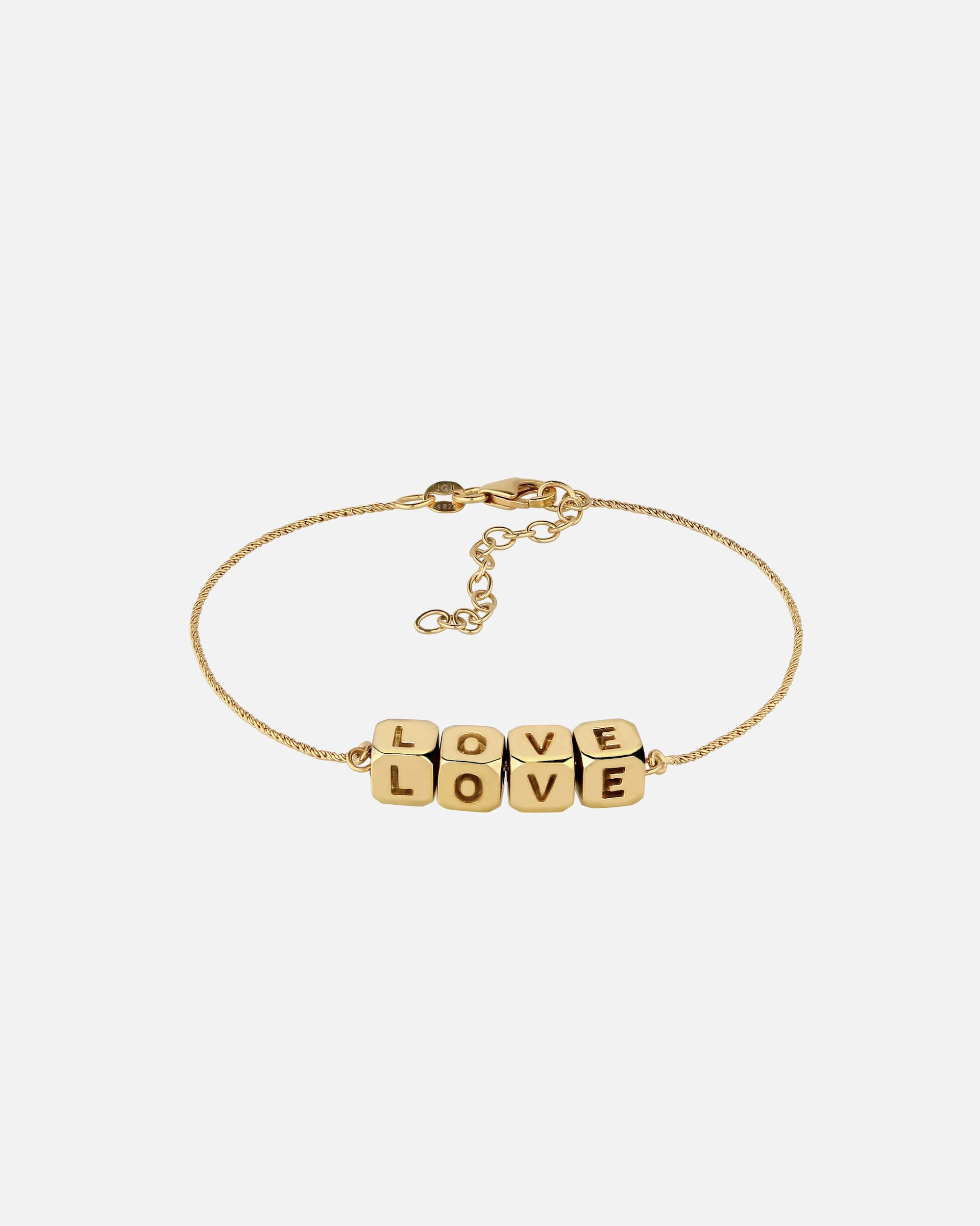 Bracelet pour Femme Elli Bracelet Set sans pierre Love 925 Sterling Silver goldfarben