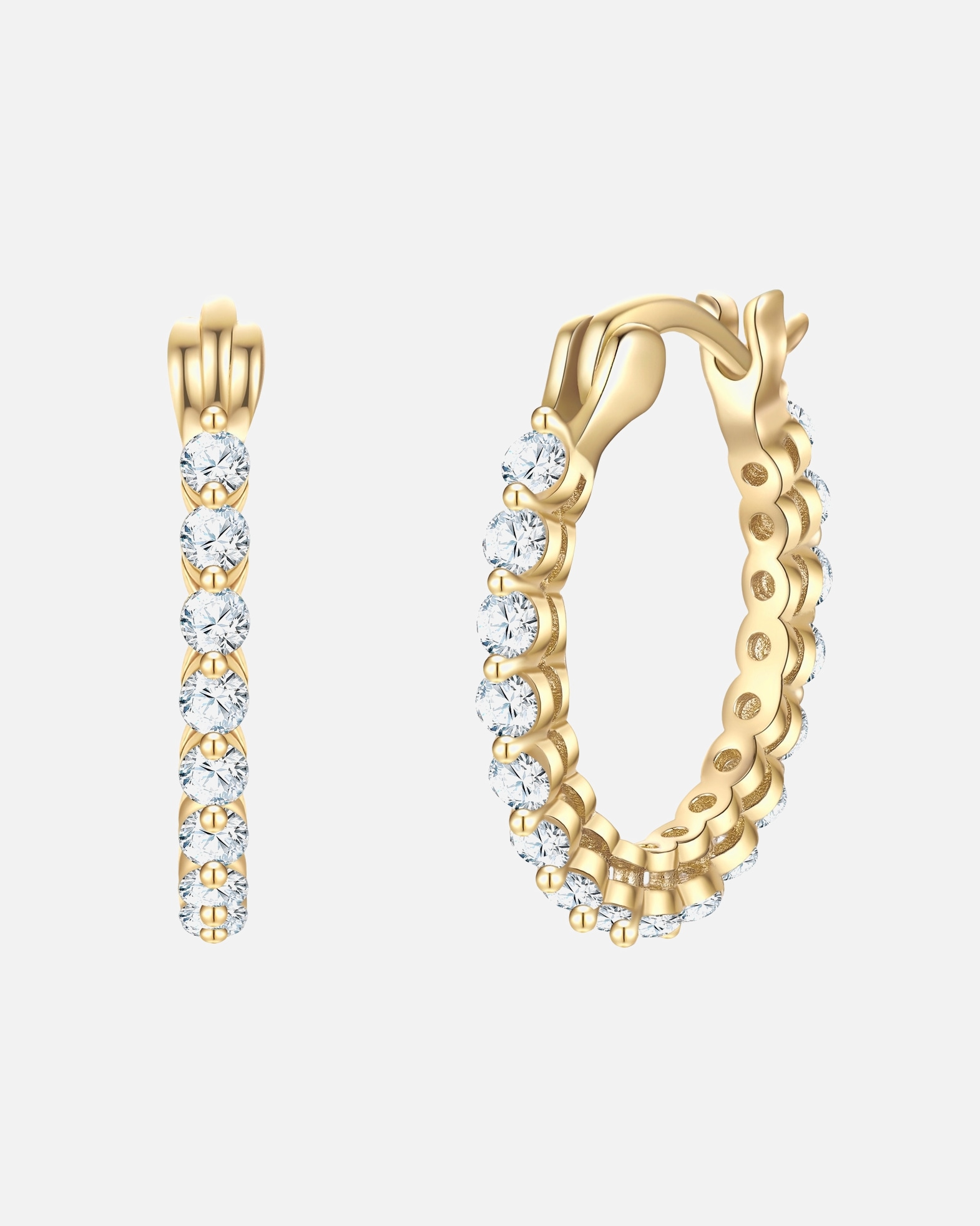 Créoles pour Femme Glanzstücke München Boucles d´oreilles en Argent sterling en Or jaune 19,7 mm