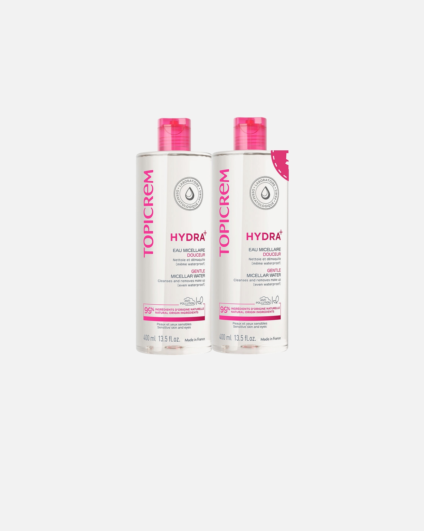 Eau micellaire pour Unisexe Topicrem PACK EAU MICELLAIRE DOUCE HYDRA+ 400 ml