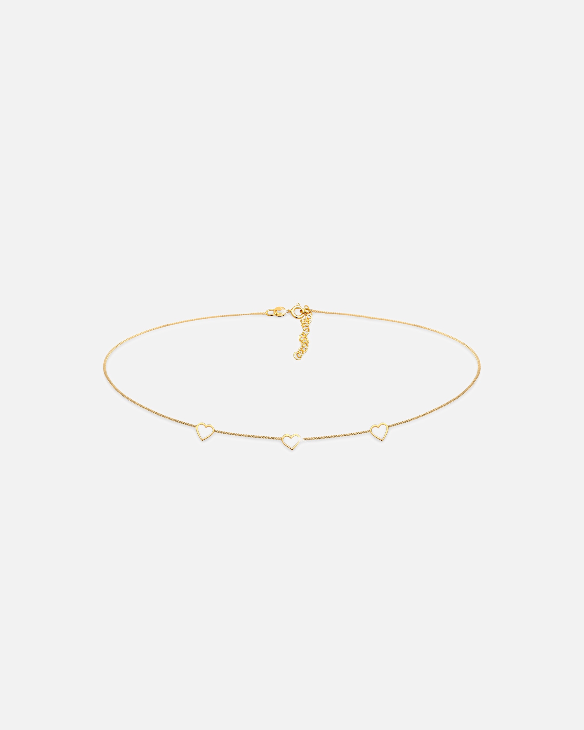 Collier pour Femme Elli Femmes choker cœur basique tendance en argent sterling 925 goldfarben