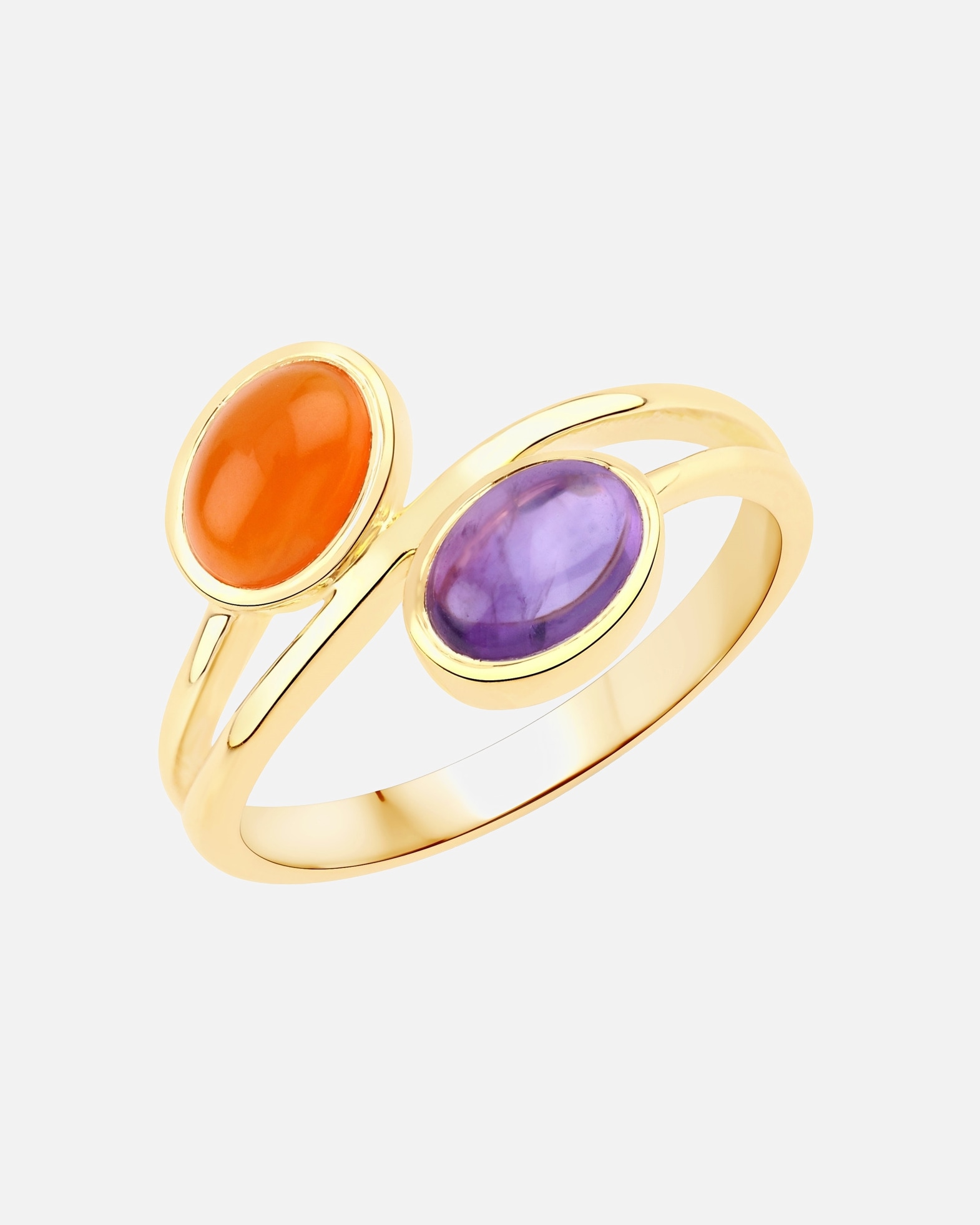 Bague pour Femme Rafaela Donata Bague Argent sterling Améthyste en Or jaune 54