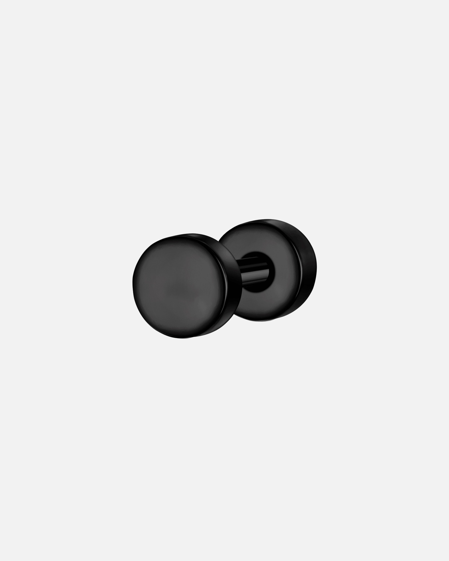 Boucles d'oreilles pour Homme True Rebels Boucles d´oreilles en Acier inoxydable en Noir 3,9 mm
