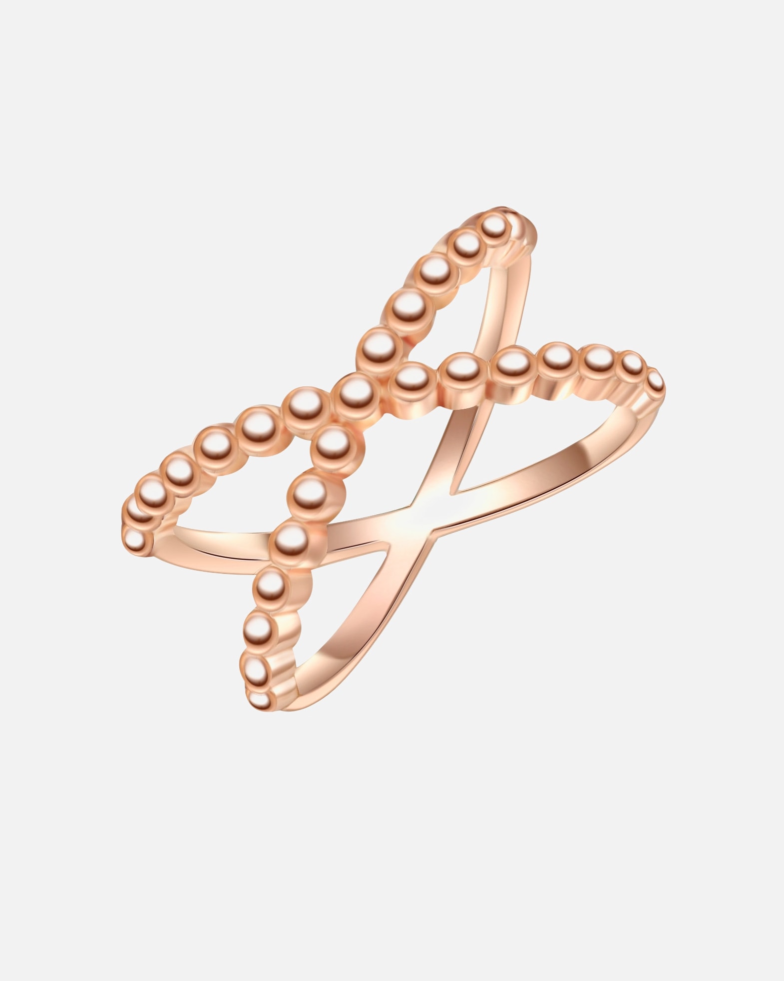 Bague pour Femme Lulu & Jane Bague en Argent sterling en Or rose 52