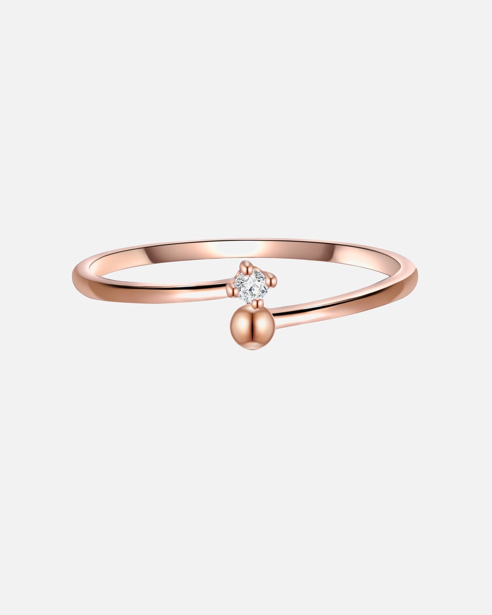 Bague pour Femme Glanzstücke München Bague en argent Argent sterling Topaze en Or rose 56