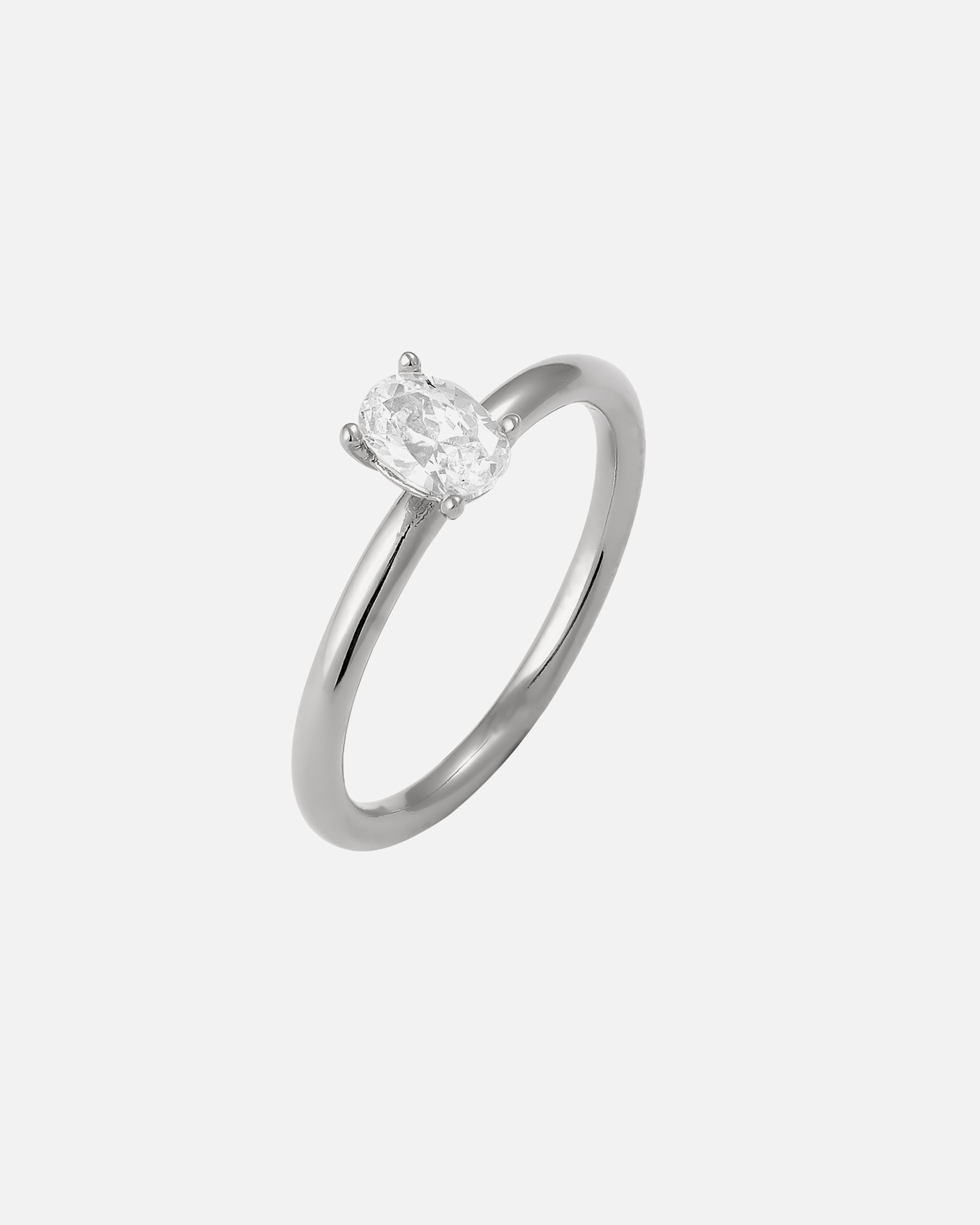 Bague pour Femme Elli Bague ovale Zirconia Blanc 925 Sterling Silver 54