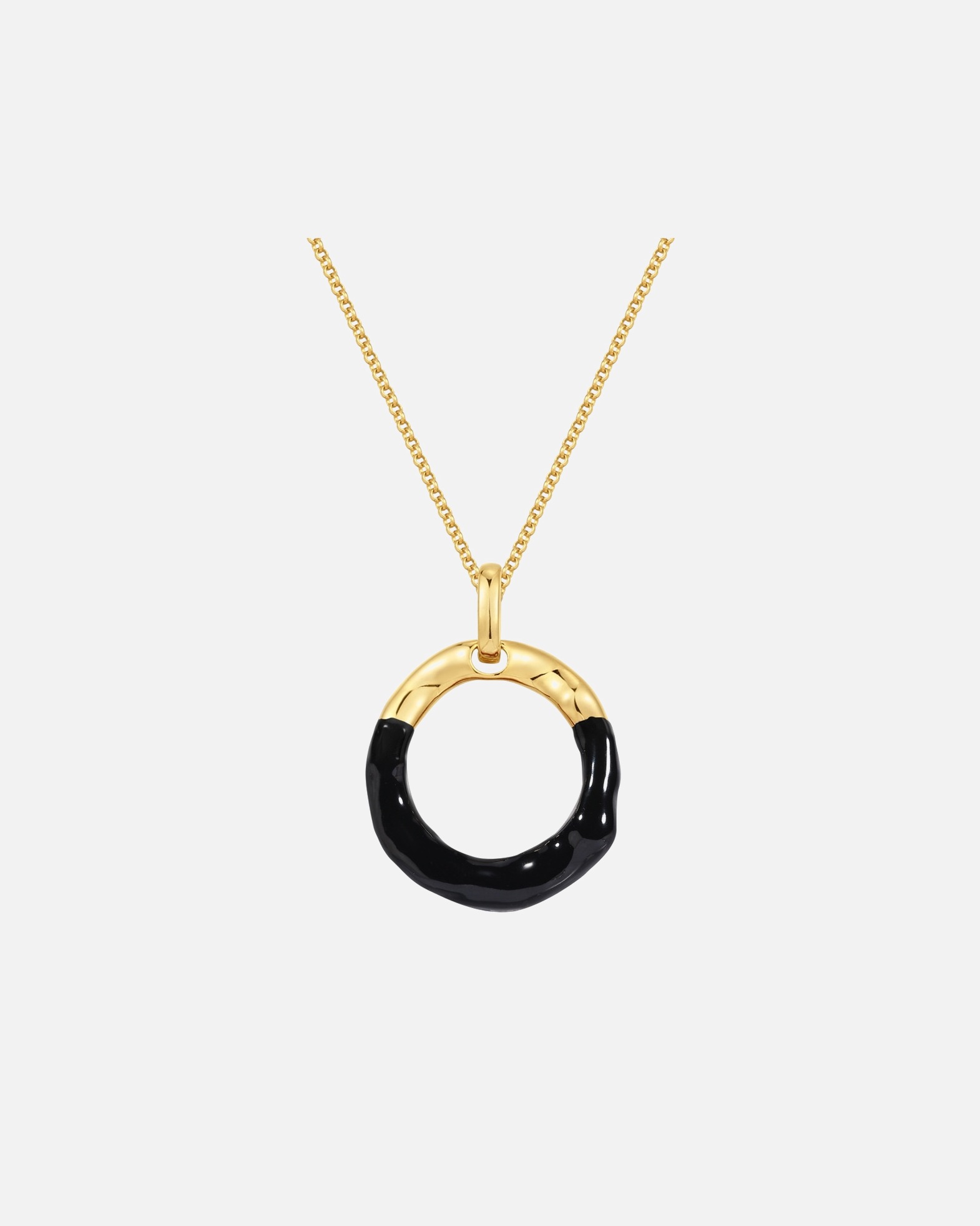 Collier pour Femme Yokoamii Chaîne en Alliage de fer en Or jaune Chaîne de base 65,0 cm + rallonge de 5,0 cm