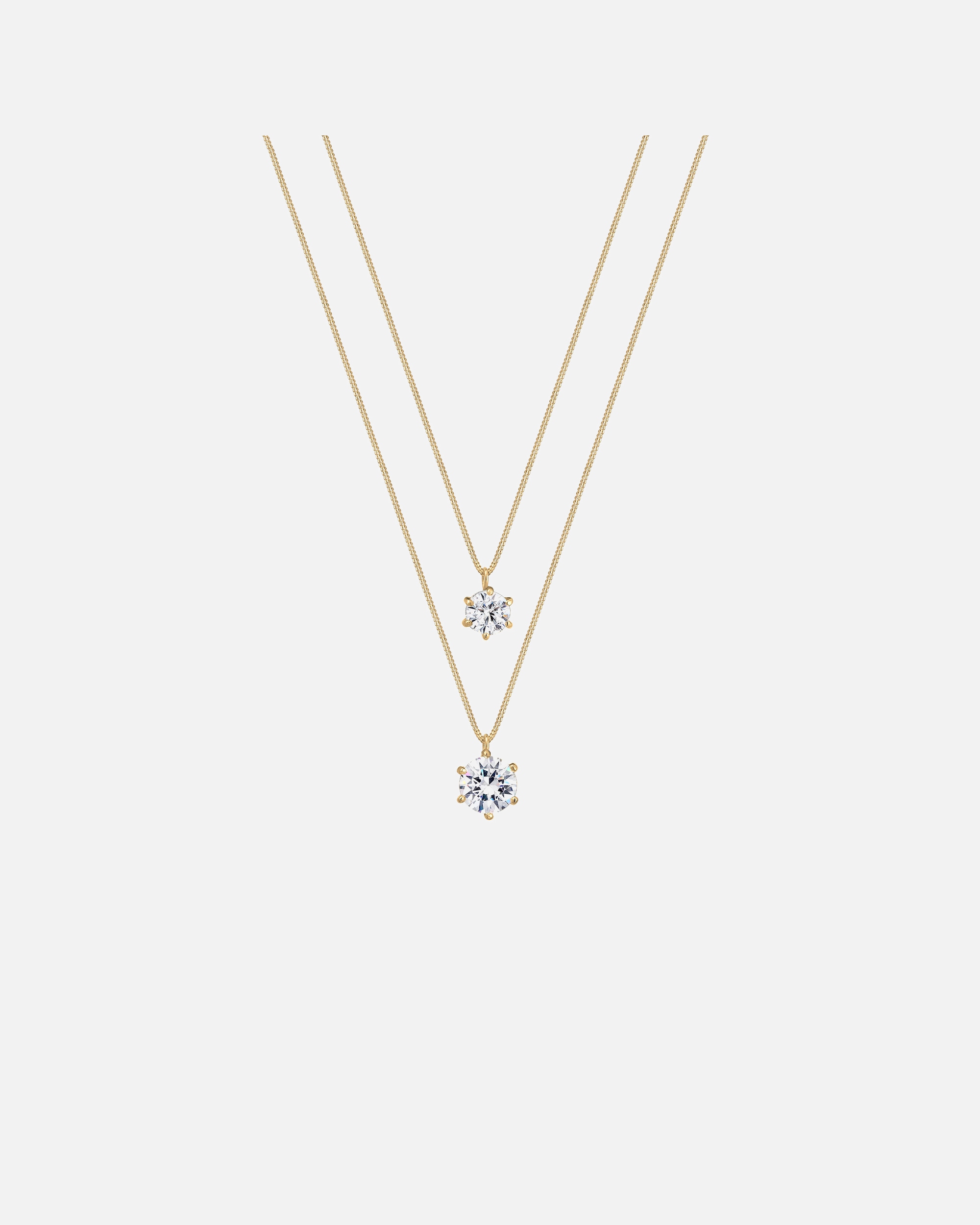 Collier pour Femme Elli Femmes Char Solitaire Basic Layer Look Tendance avec cristaux en argent sterling 925 goldfarben