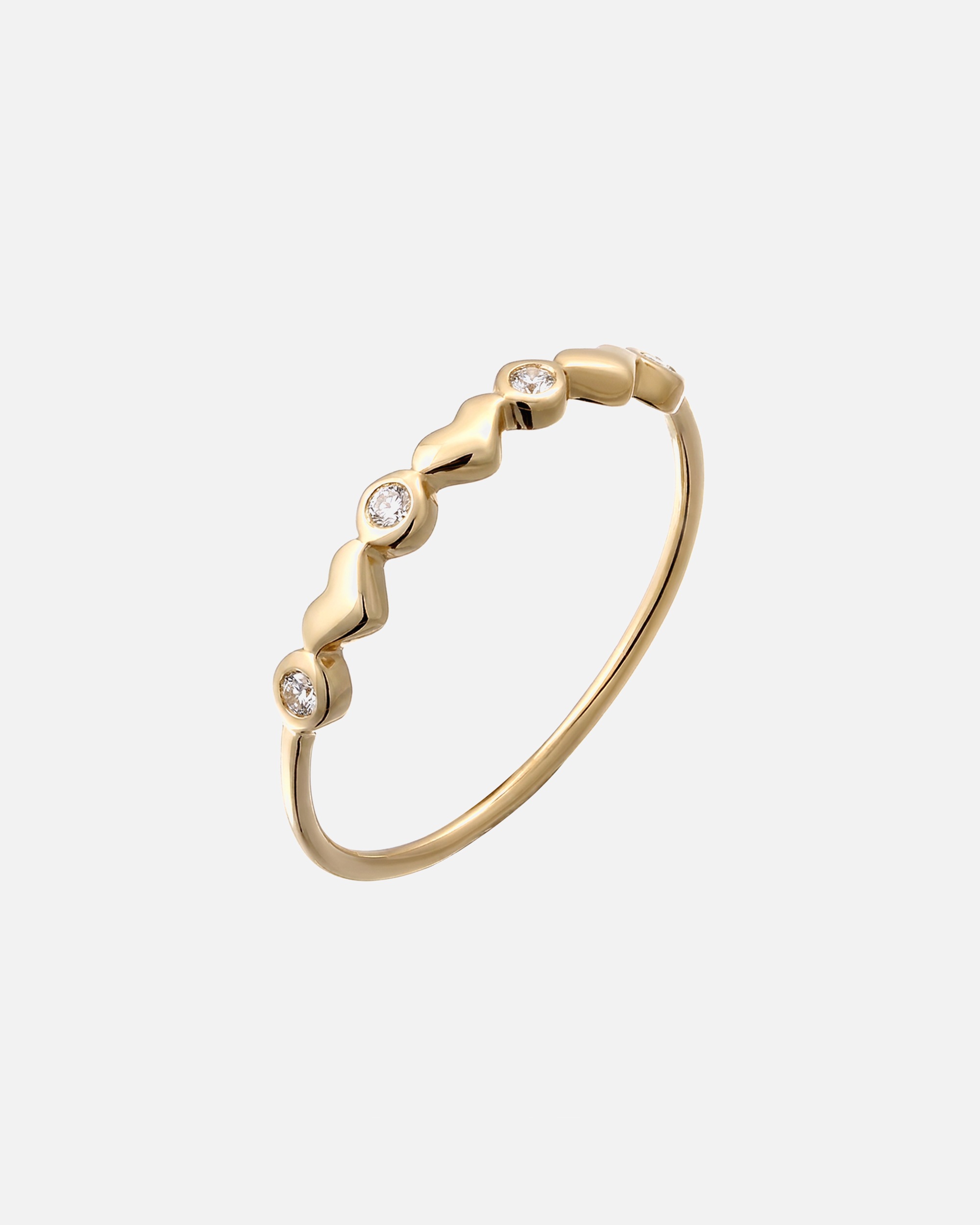 Bague pour Femme Elli PREMIUM Bague Cœur Topaze Blanc 375 Or Jaune 54