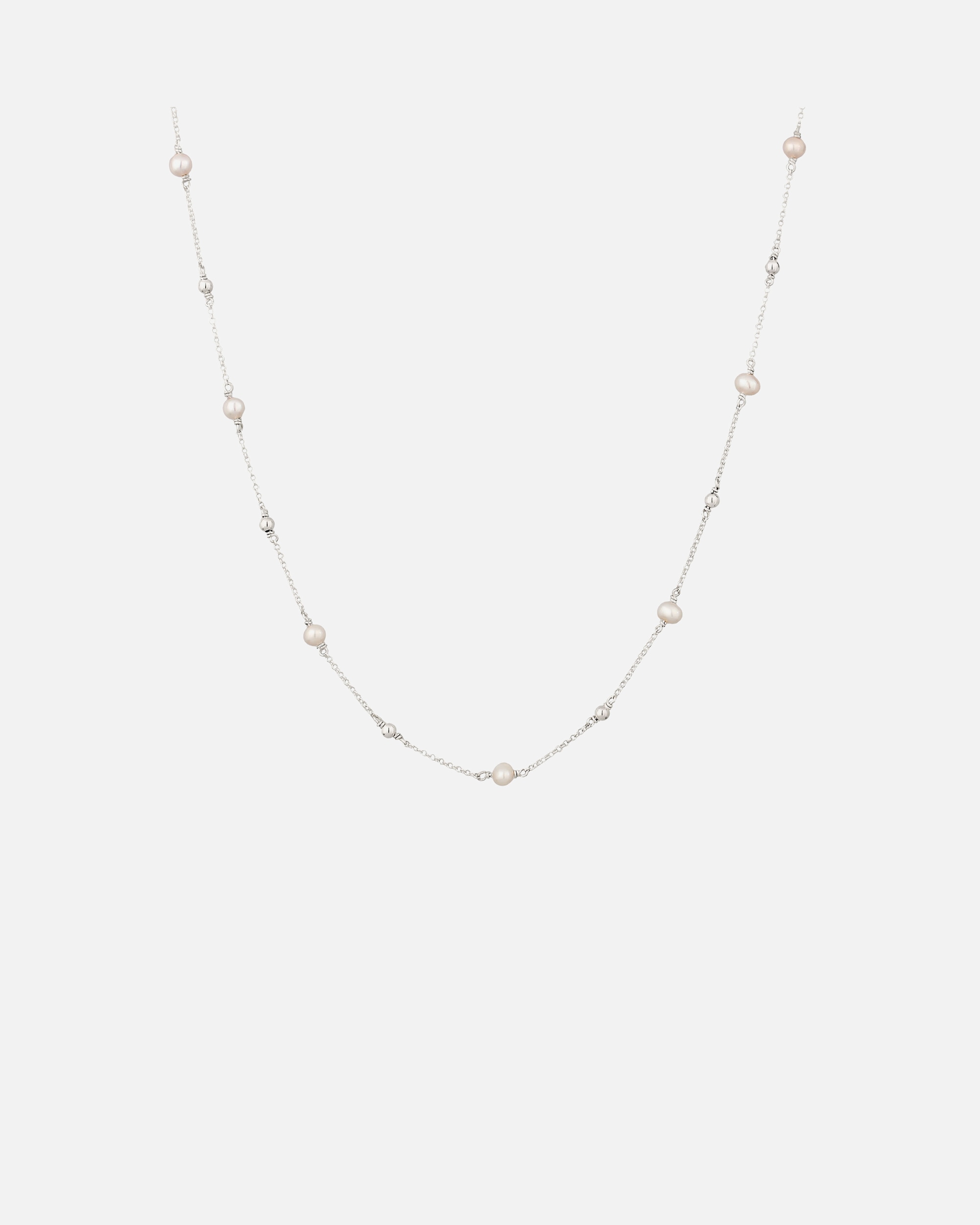 Collier pour Femme Elli Collier court avec perles Perles d'eau douce cultivées Blanc 925 Sterling Silver 45