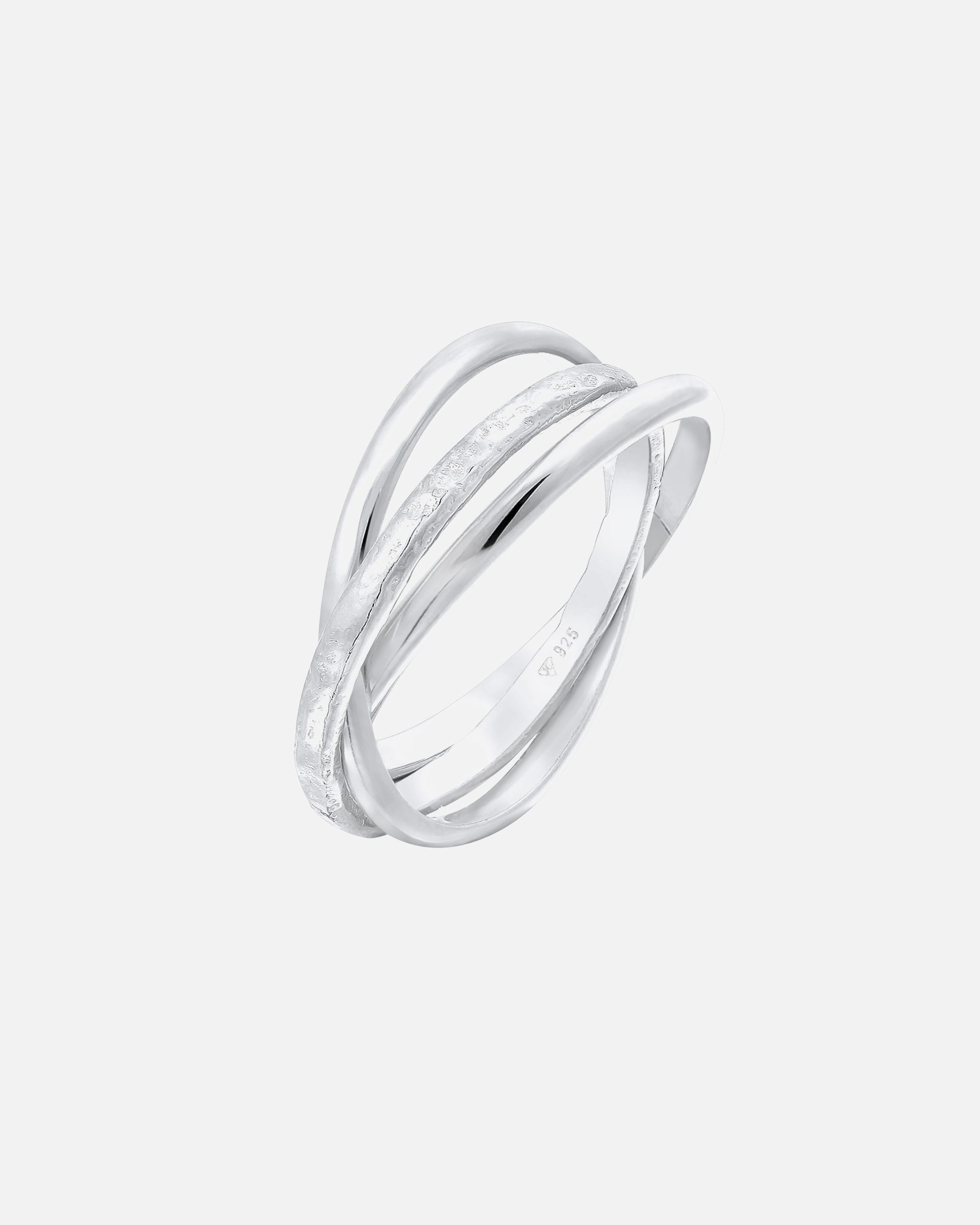 Bague pour Femme Elli Bague enveloppante pour femmes Trinity Basic Classic en argent sterling 925 54