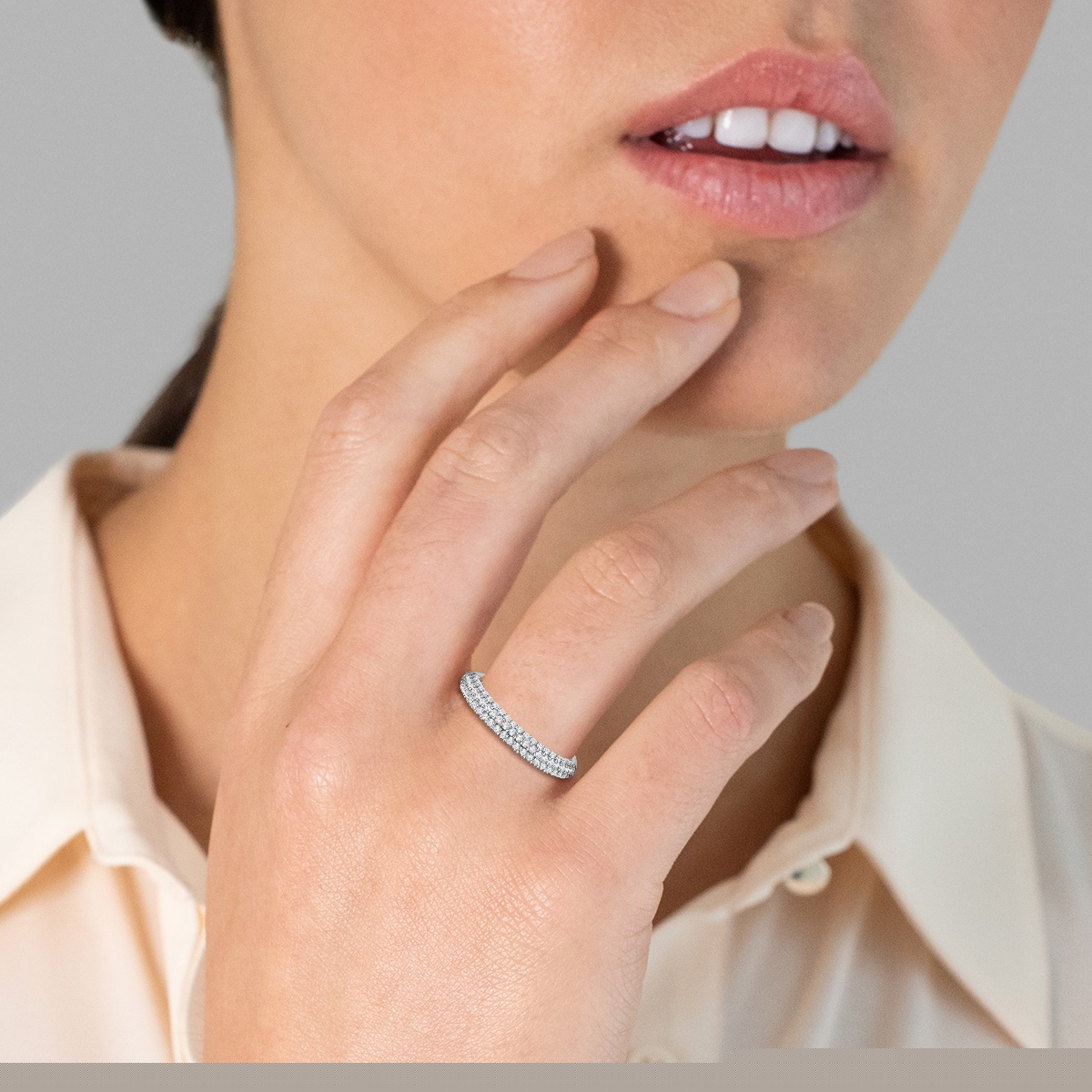 Bague pour Femme Glanzstücke München Bague en argent Argent sterling Oxyde de zirconium (CZ) en Argent 50