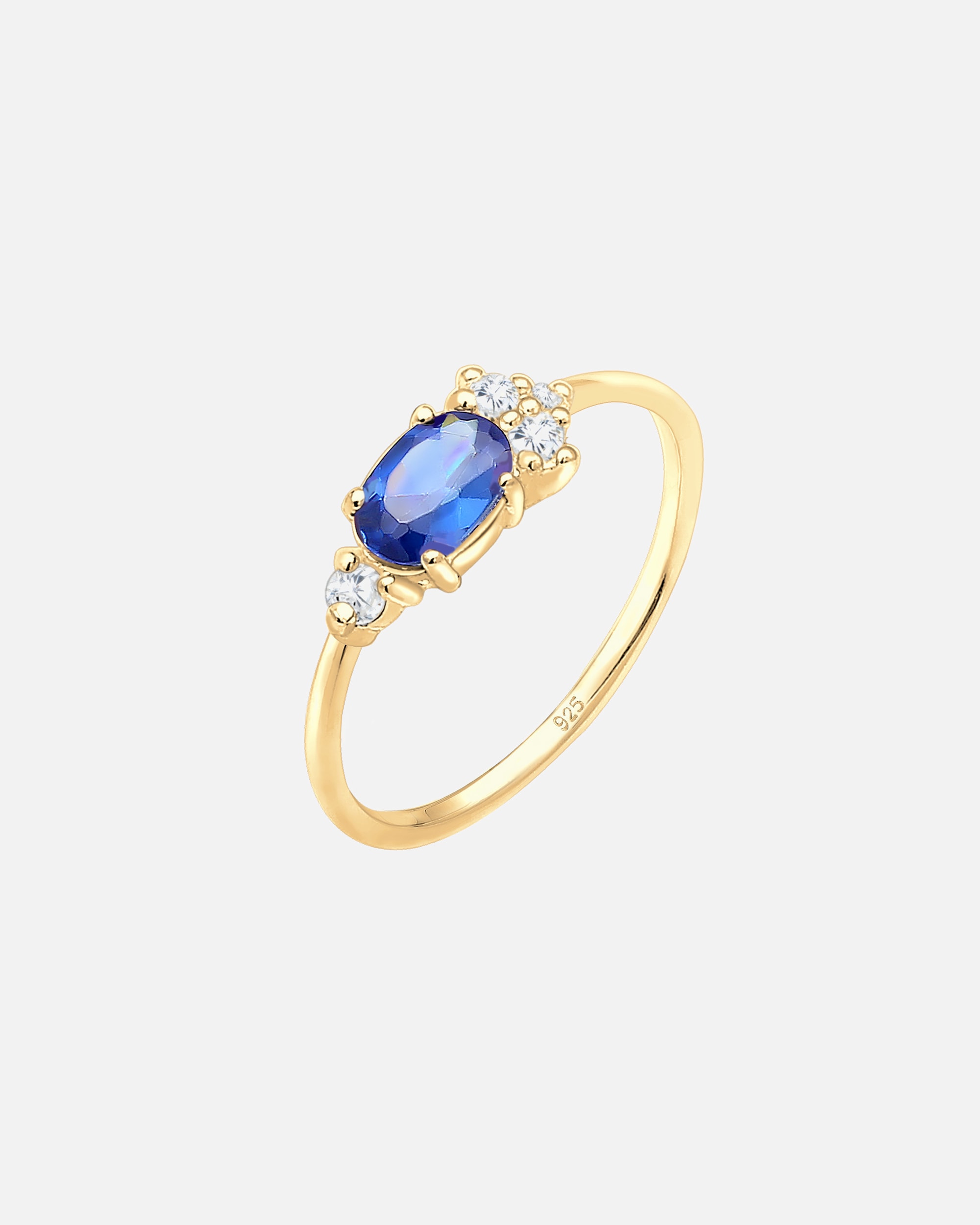 Bague pour Femme Elli PREMIUM Zirconia Synthétique Rubis 925 Argent Plaqué Or 54