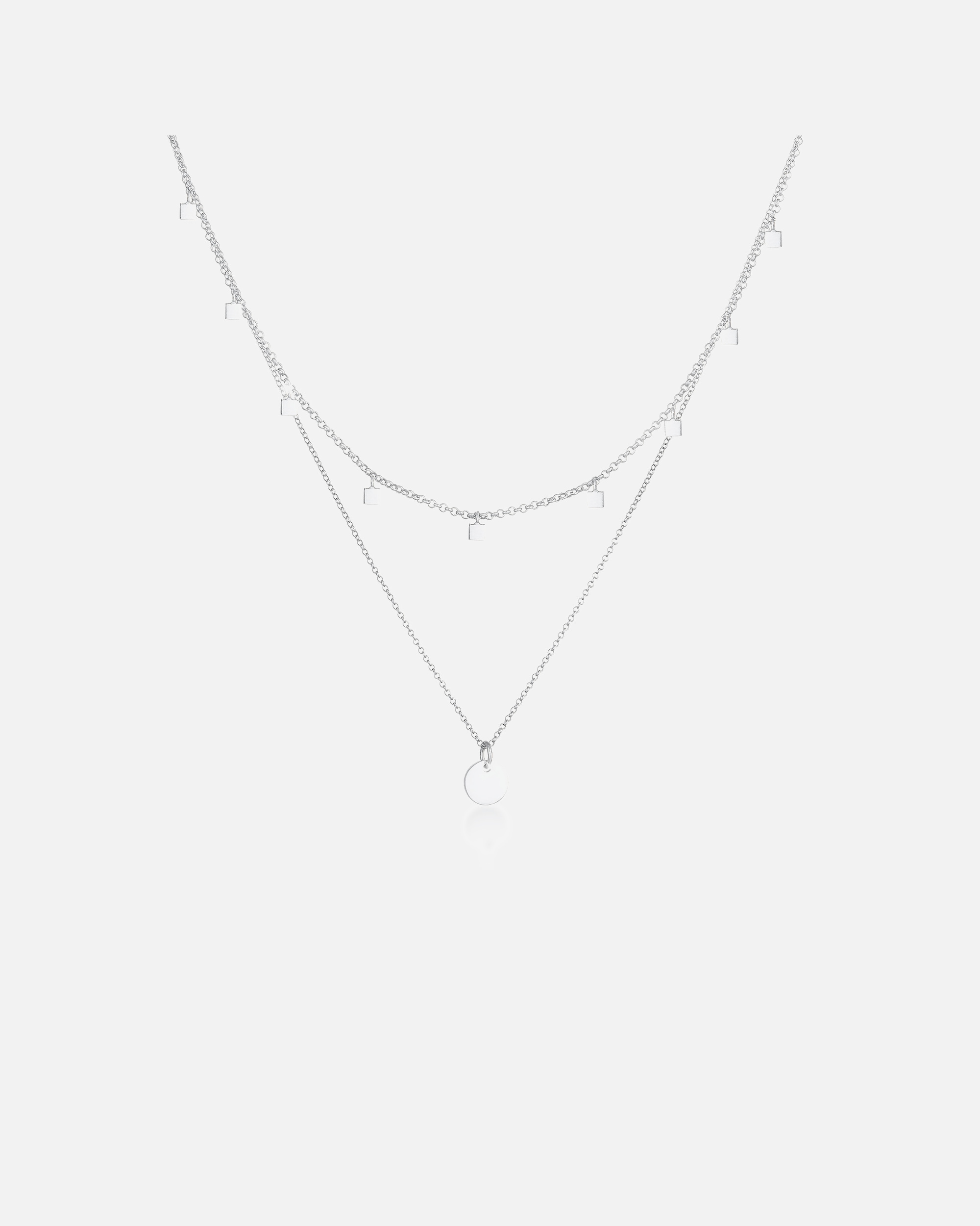 Collier pour Femme Elli Femmes Ensemble Choker Couches Plaquette Look Géo en Argent Sterling 925 silberfarben