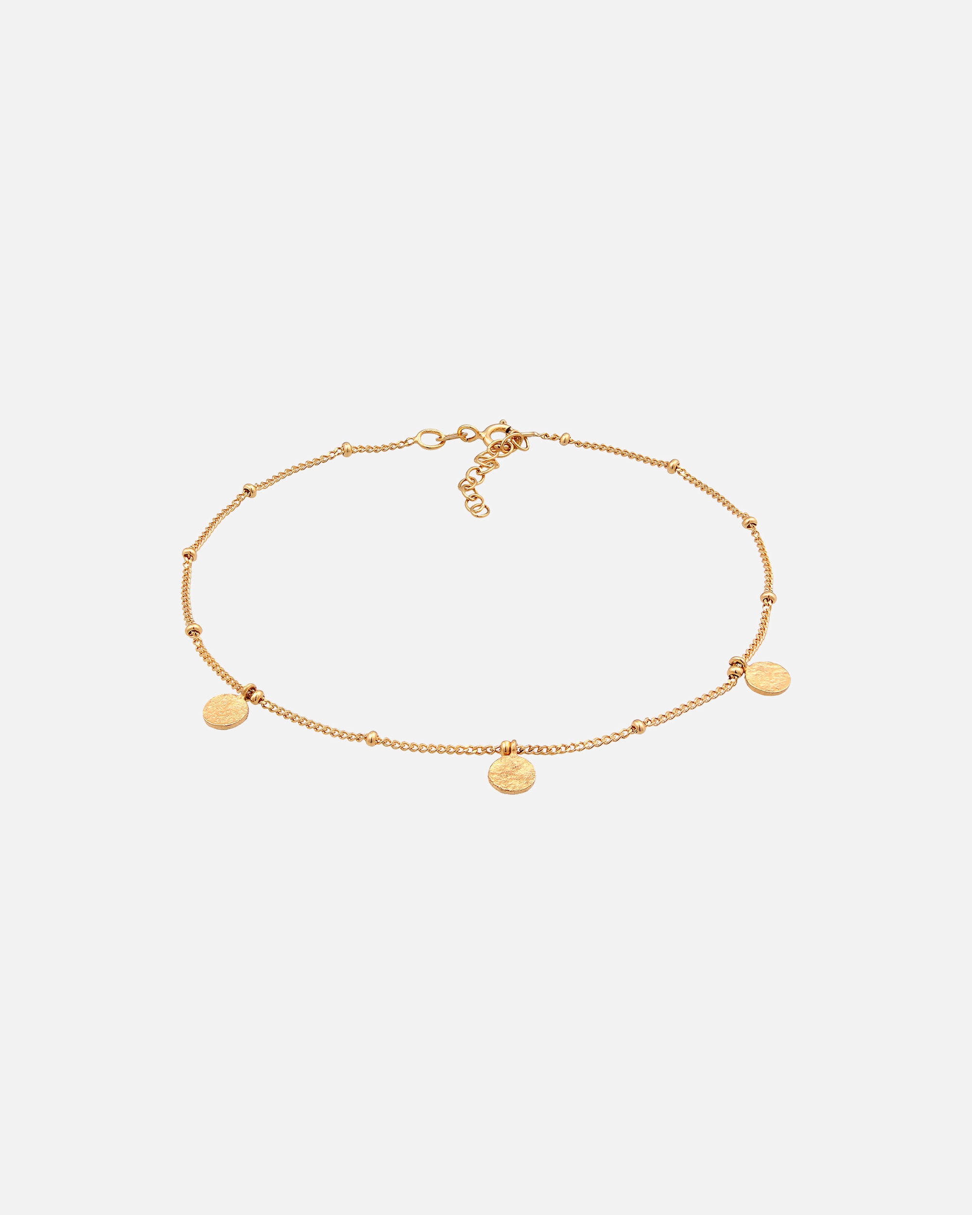 Bijoux pour Femme Elli Kugelkette Plättchen 925 Silber goldfarben
