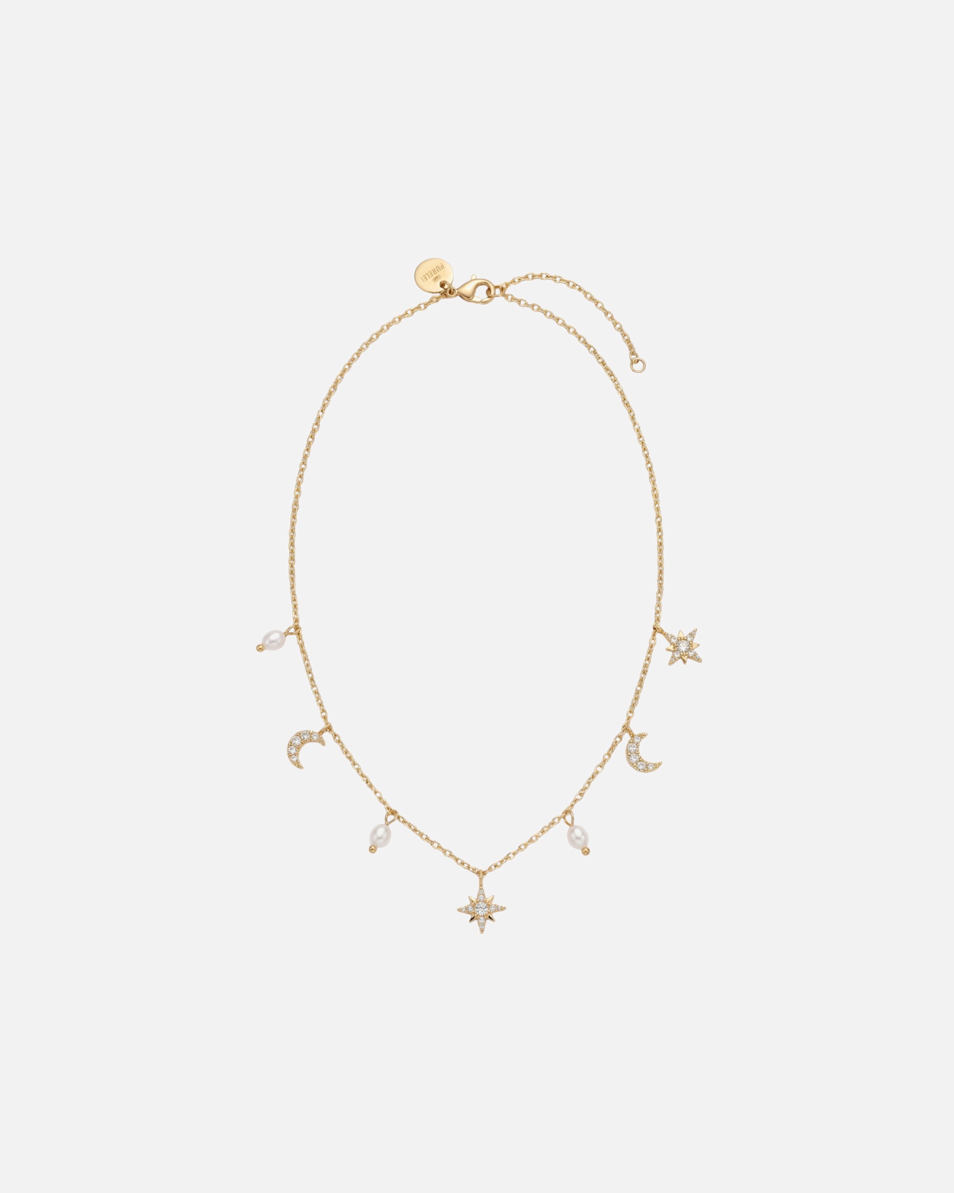 Collier pour Unisexe Purelei Night Glow Chaîne 100% acier inoxydable Or