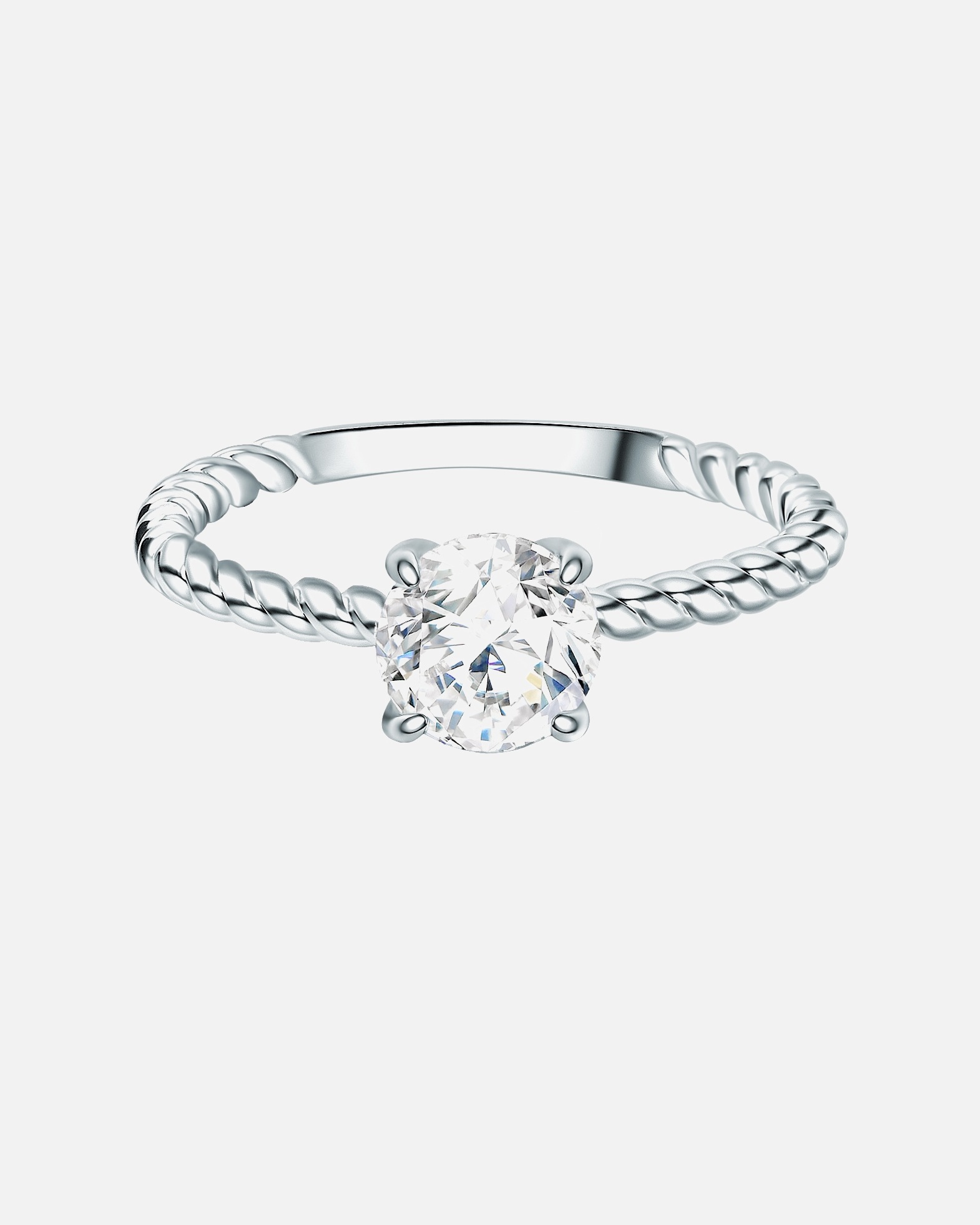 Bague pour Femme Trilani Bague en argent Argent sterling Oxyde de zirconium (CZ) en Argent 54
