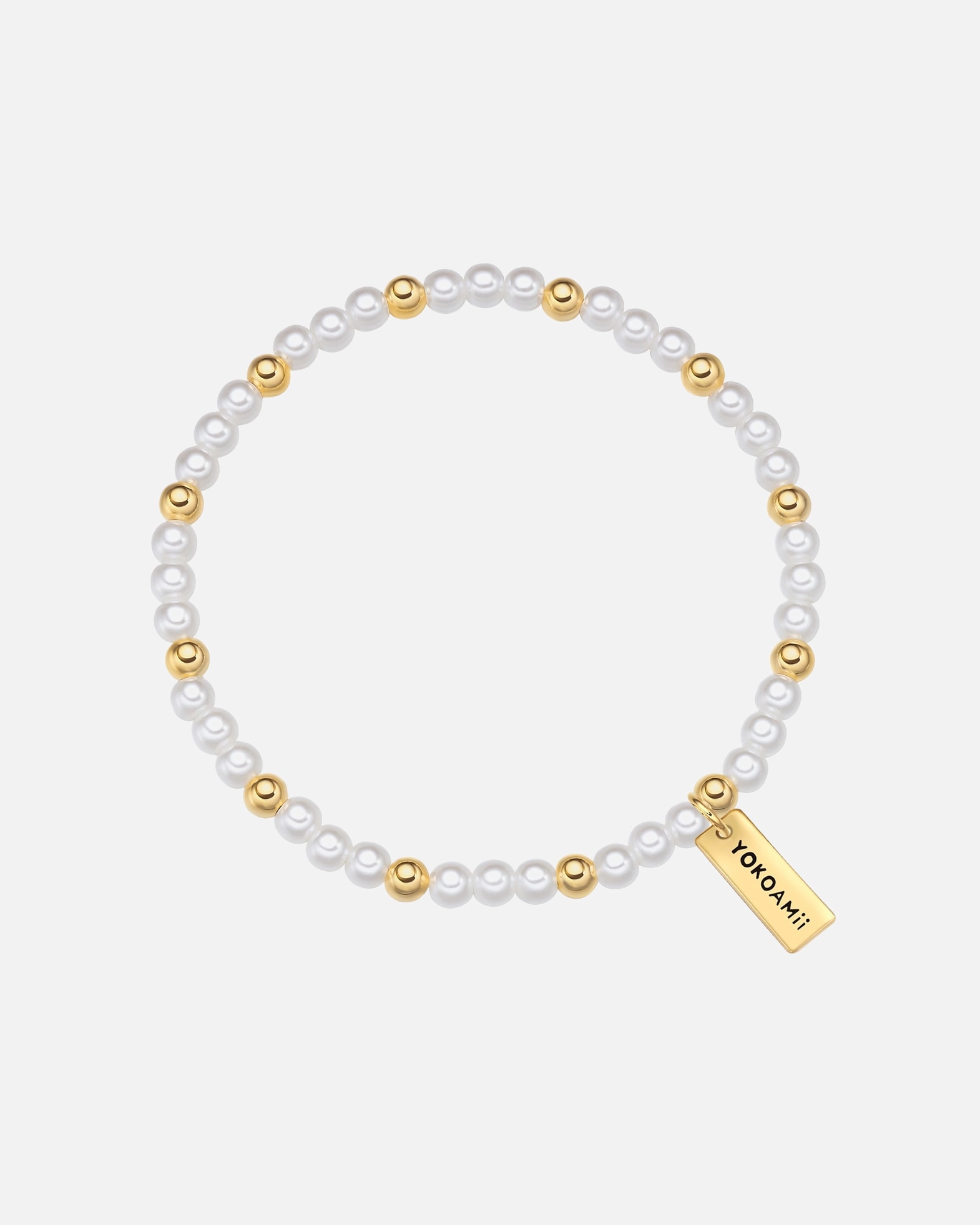 Bracelet pour Femme Yokoamii Bracelet en Alliage de fer en Or jaune Réglable, 16,0 - 21,0 cm