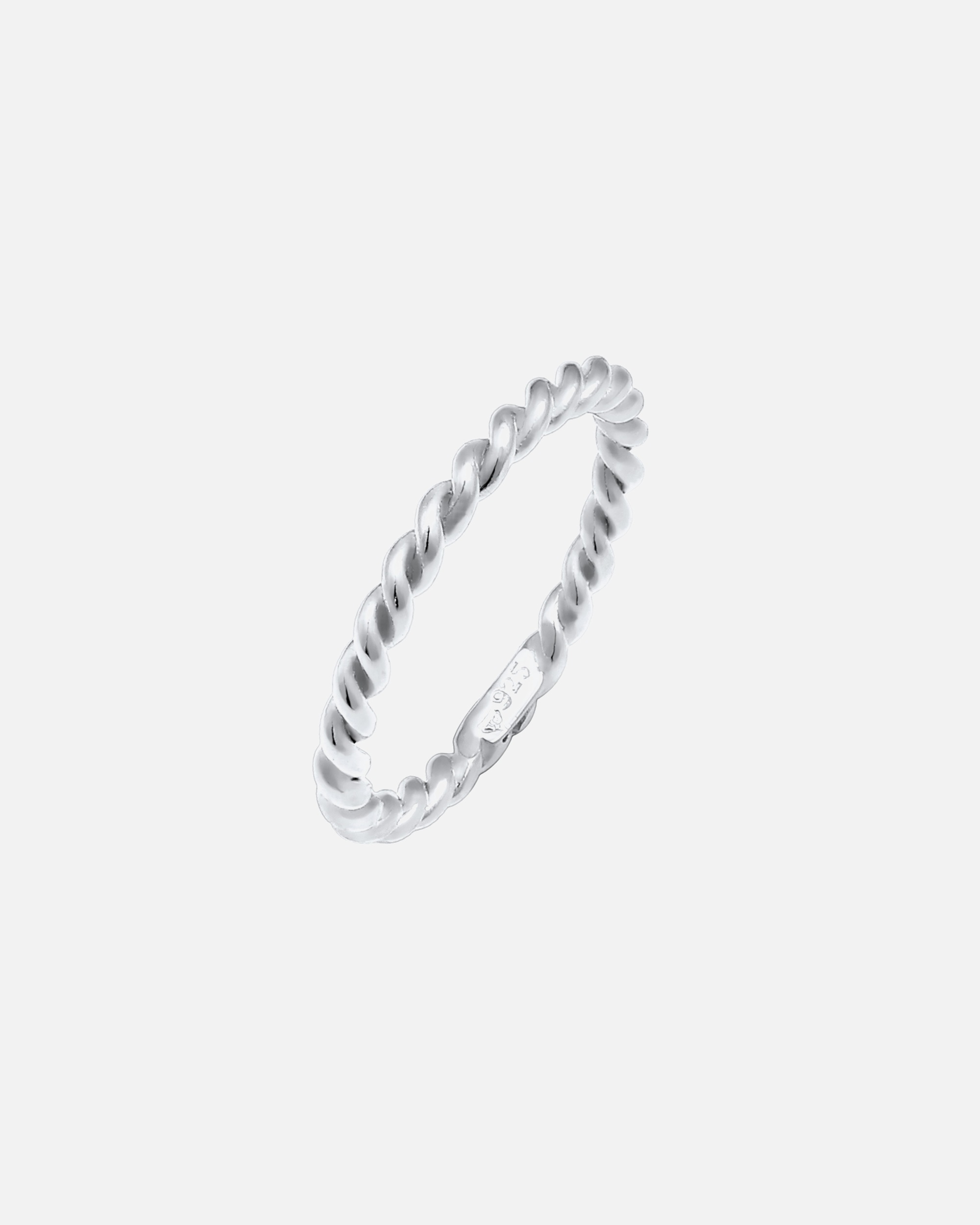 Bague pour Femme Nenalina Twisted Torsadé Basic Simple Tendance Argent 925 54