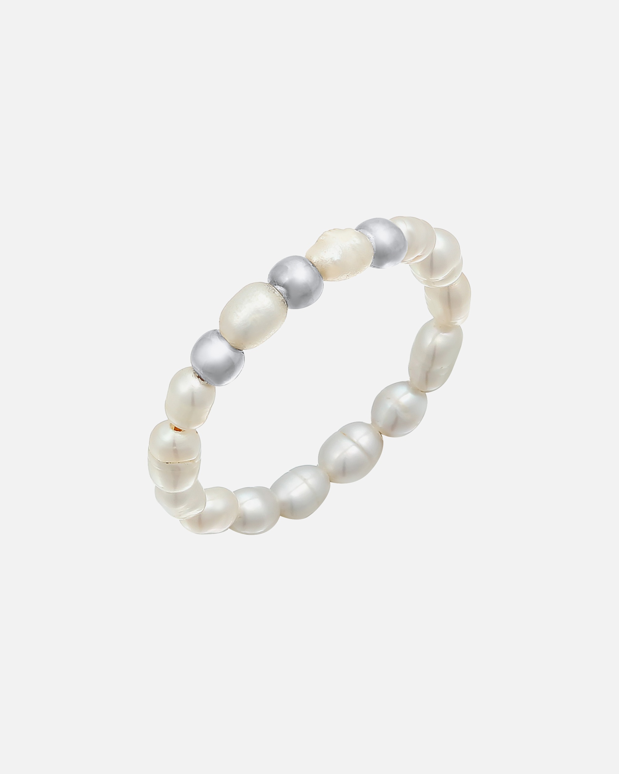 Bague pour Femme Elli Elli Ring Süßwasserperlen Beads 925 Silber vergoldet 54