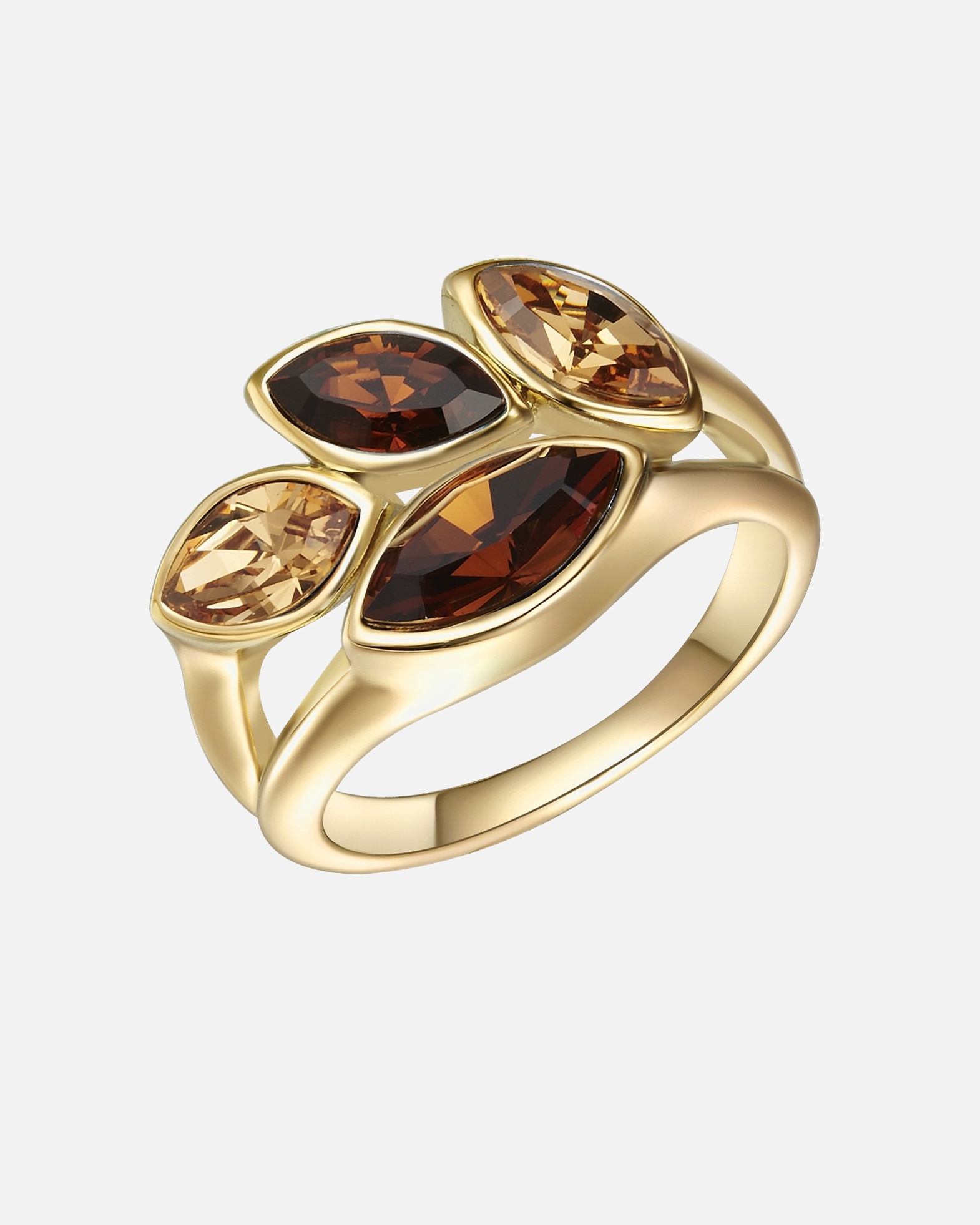 Bague pour Femme Lulu & Jane Bague en Alliage de fer en Or jaune 54