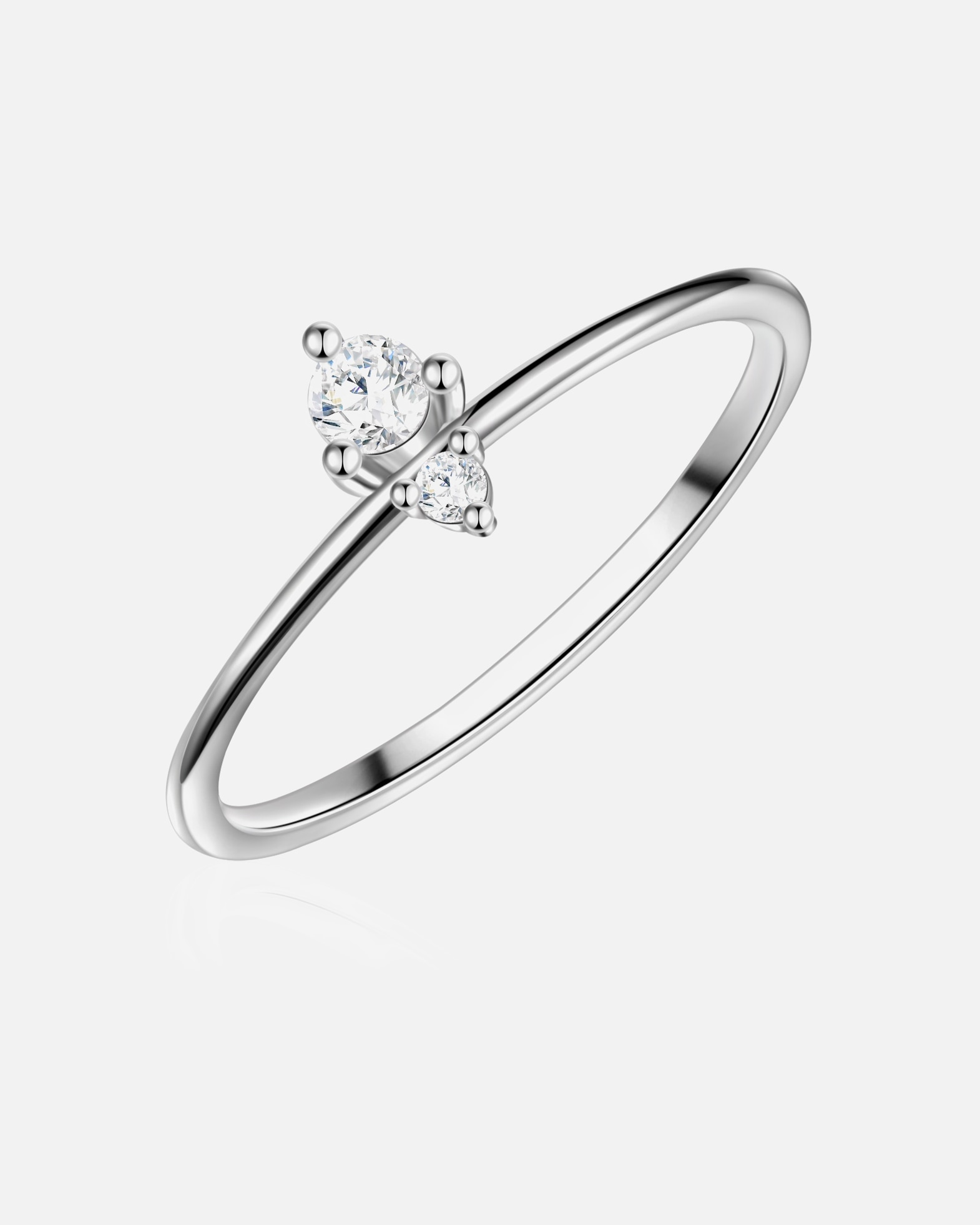 Bague pour Femme Glanzstücke München Bague en argent Argent sterling Oxyde de zirconium (CZ) en Argent 54