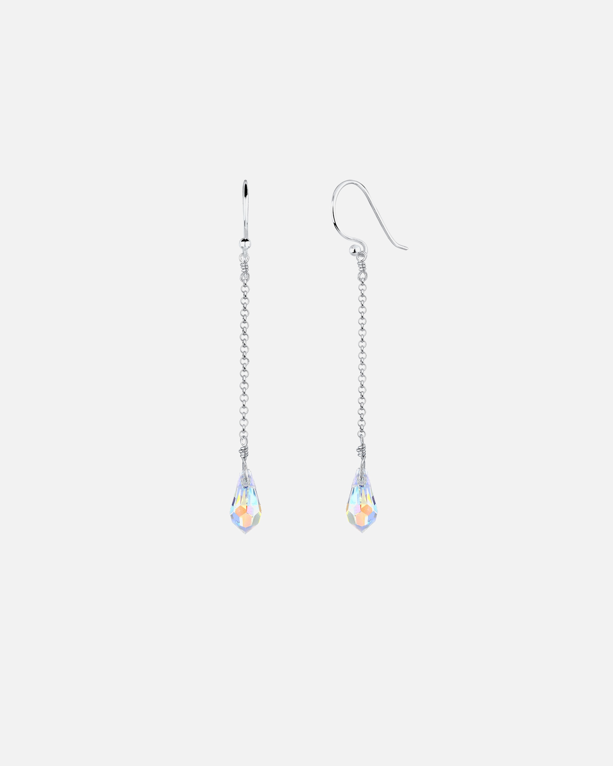 Boucles d'oreilles pour Femme Elli Ohrhänger Tropfen Kristalle 925 Silber silberfarben