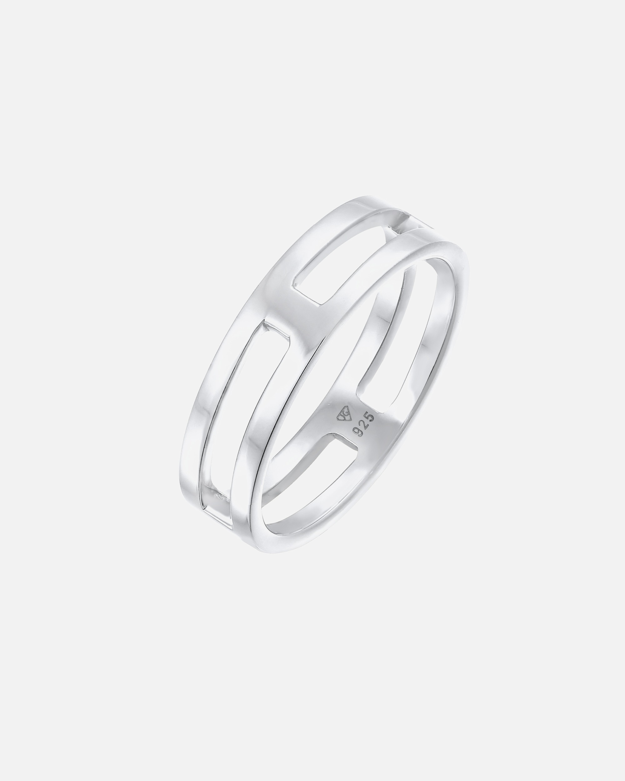 Bague pour Homme KUZZOI Anneau de bande pour hommes Massif Argent 925 64