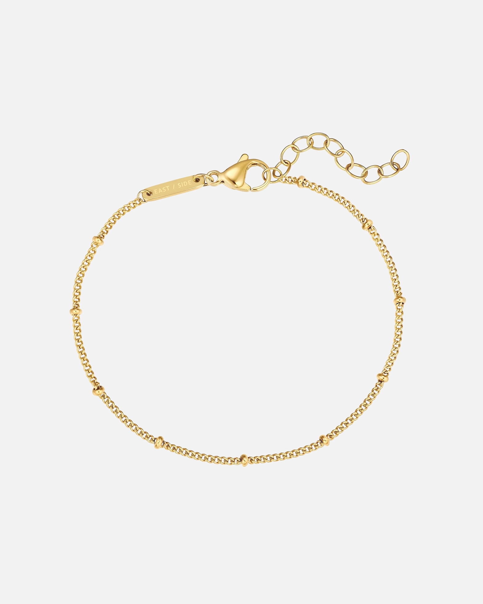 Bracelet pour Femme Eastside Bracelet en Acier inoxydable en Or jaune Longueur de base 17,0 + rallonge 3,0 cm
