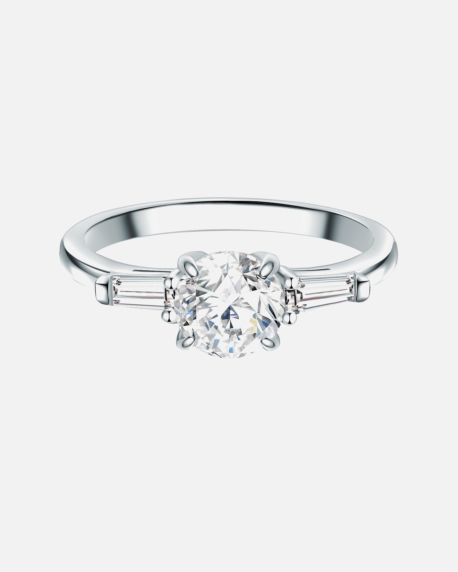 Bague pour Femme Bague en argent Argent sterling Oxyde de zirconium (CZ) en Argent 60