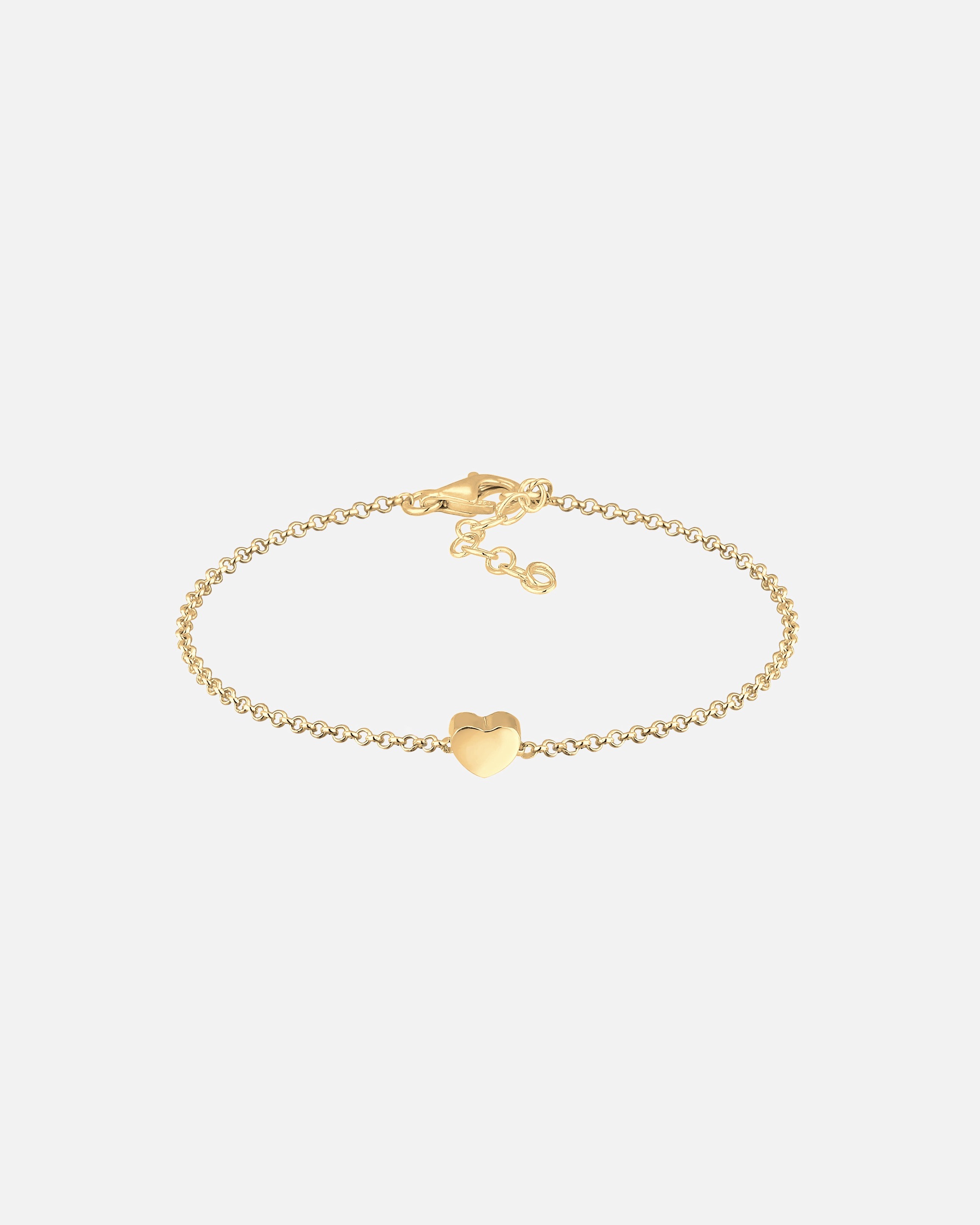 Bracelet pour Femme Elli Femmes Coeur Pendentif Amour Filigrane en Argent Sterling 925 goldfarben