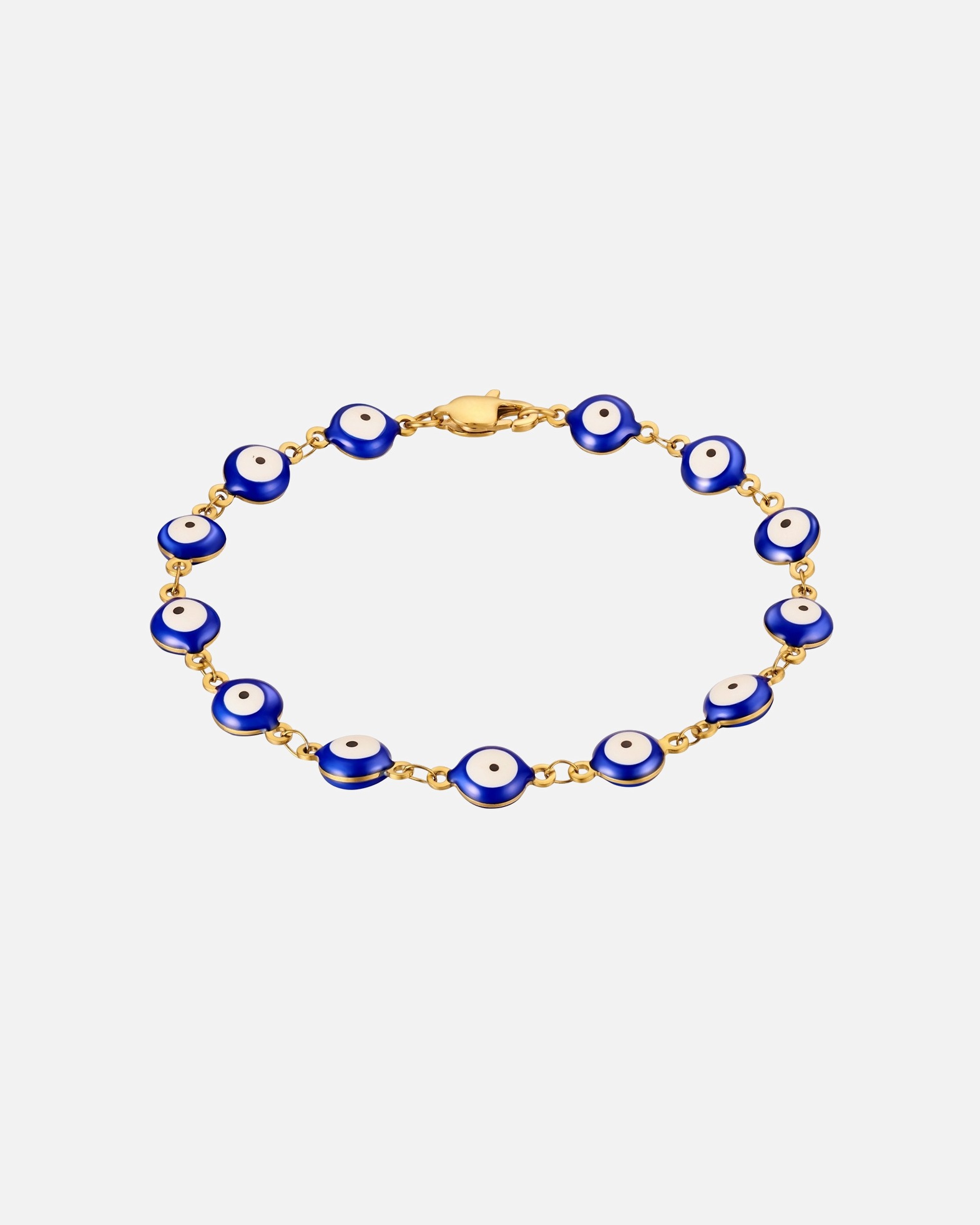 Bracelet pour Homme True Rebels Bracelet Allsehendes Auge en Acier Inoxydable en or jaune 21 cm