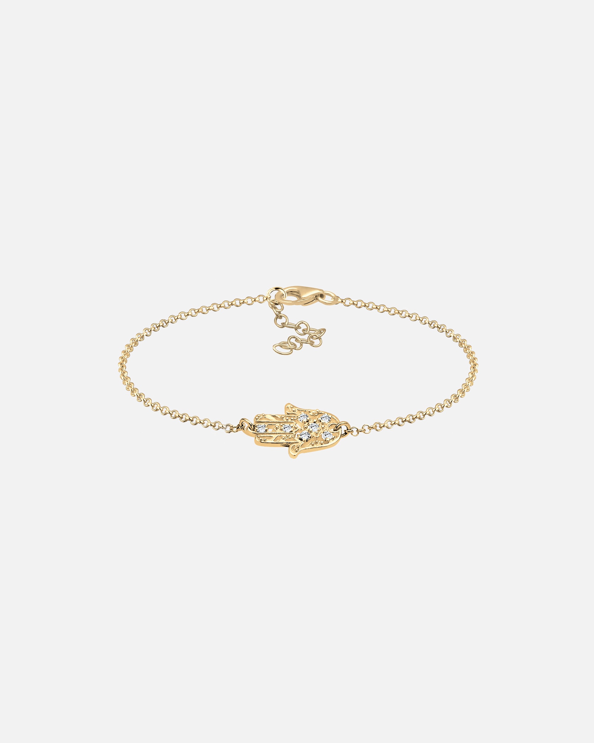 Bracelet pour Femme Elli Hamsa main de Fatima Cristaux 925 Argent 18