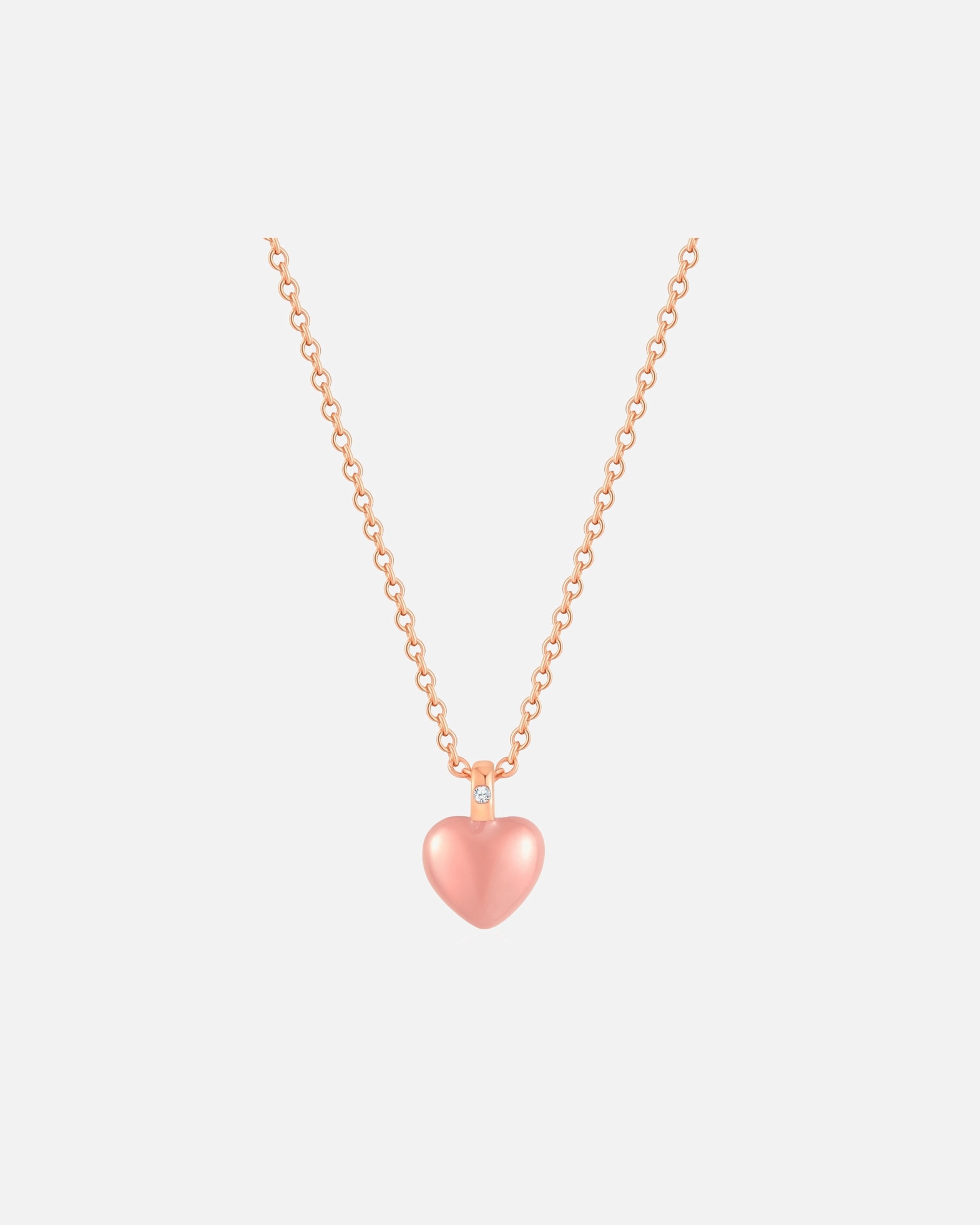Collier pour Femme Glanzstücke München Chaîne Coeur en Argent sterling en Or rose 40,0 cm Basiskette + 5,0 cm Verlängerung